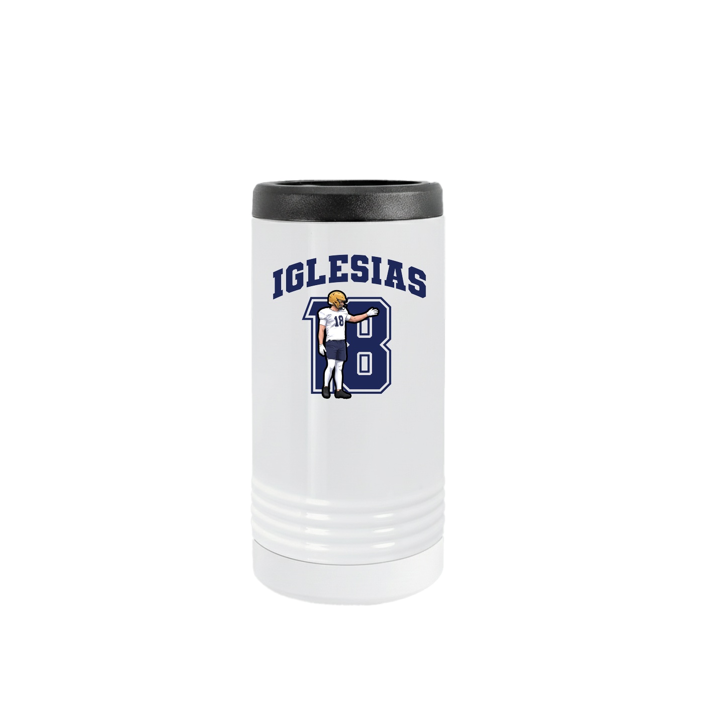 Slim Beverage Holder — Number in White