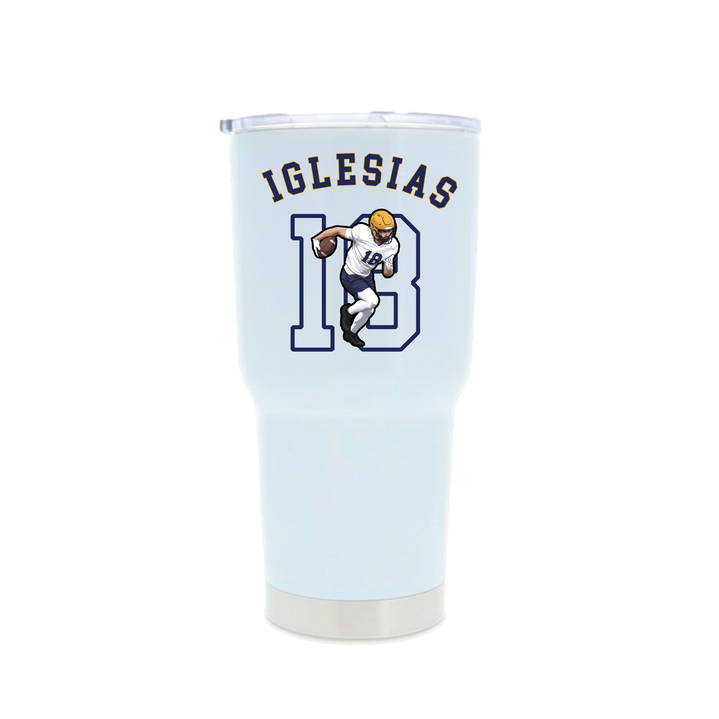 30oz Stainless Steel Tumbler — Shirsey Arch in White
