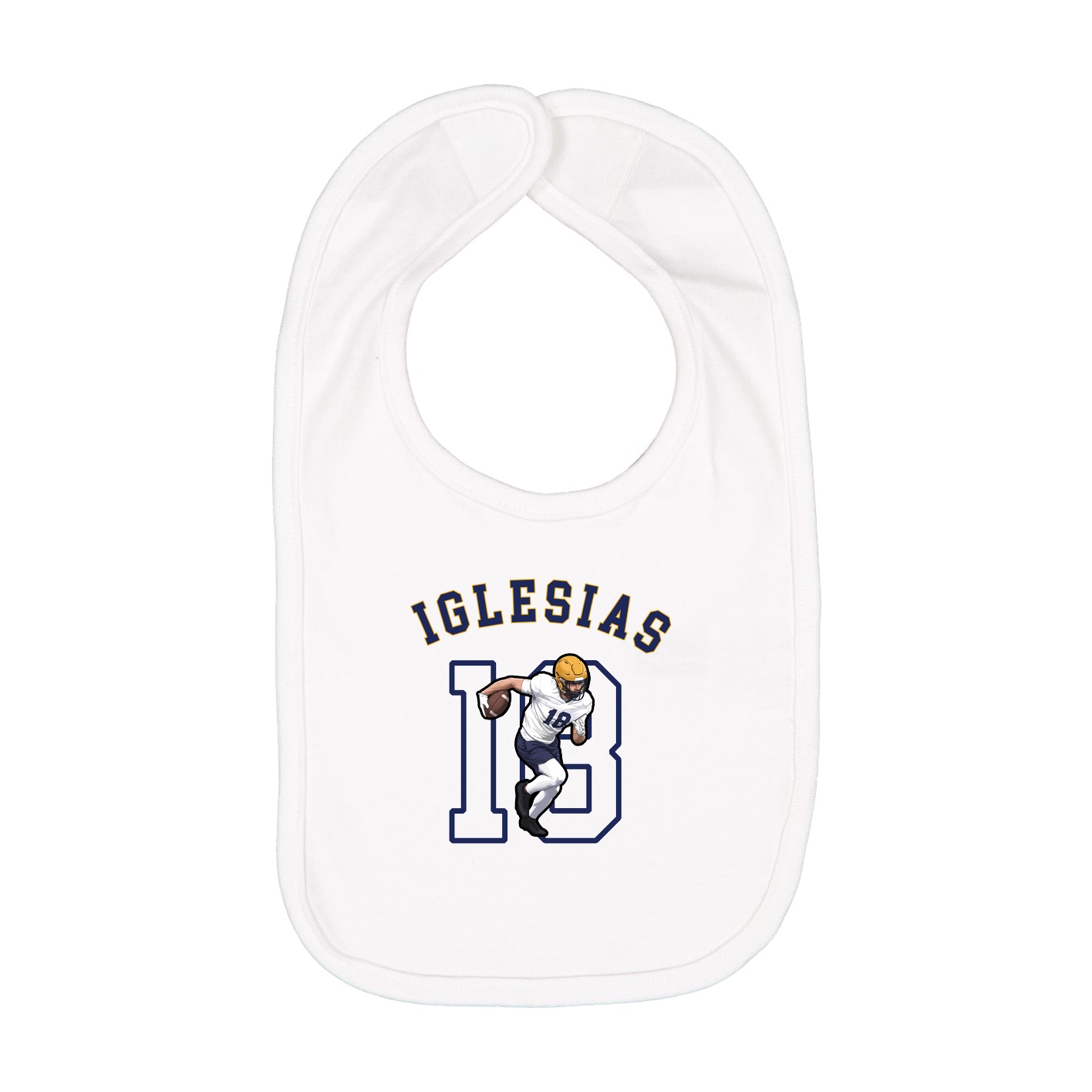 Infant Bib — Shirsey Arch in White