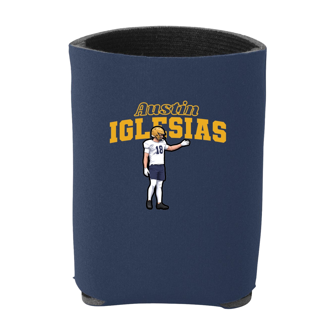 Can Holder — Name Arch in Navy