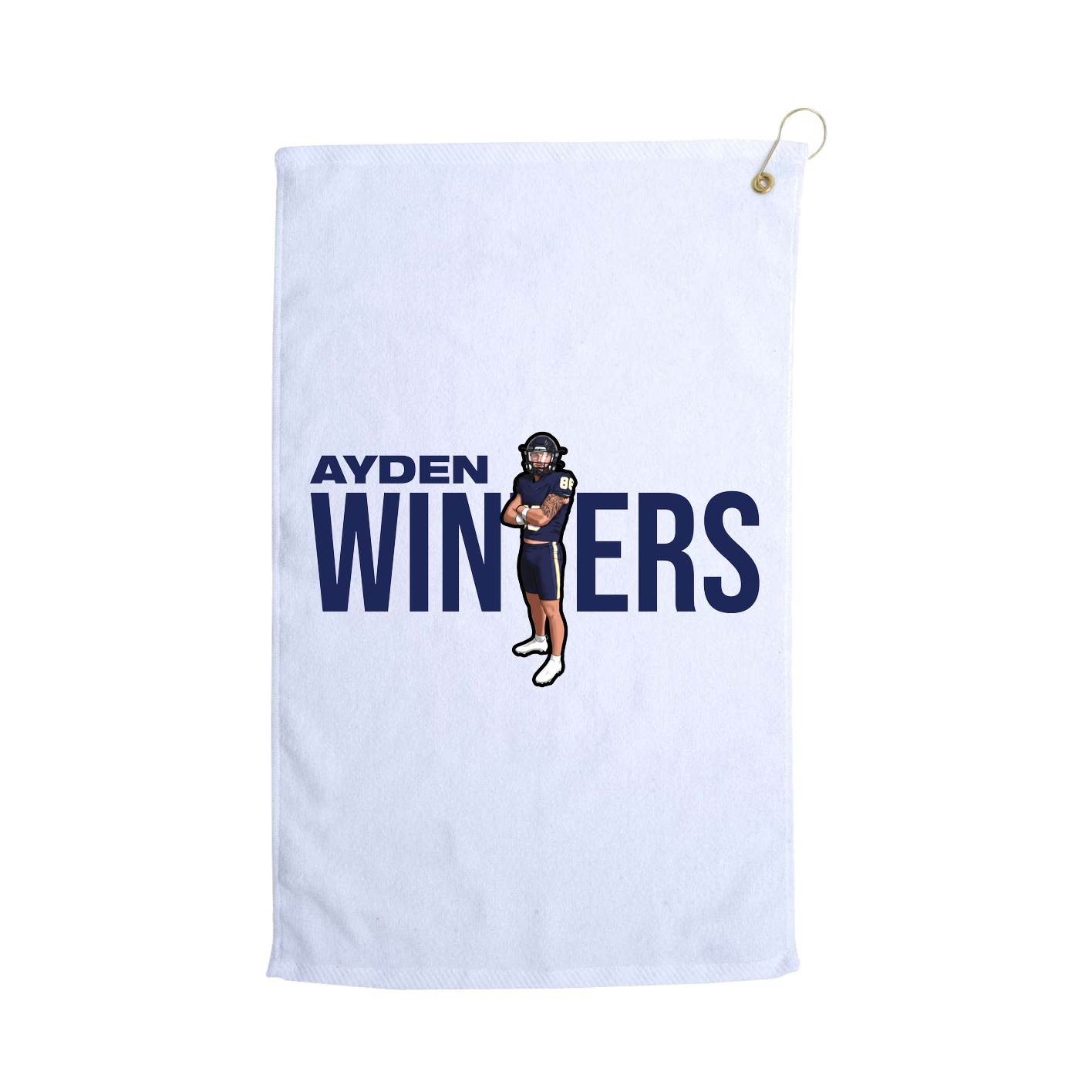 Golf Towel — Player Name in White