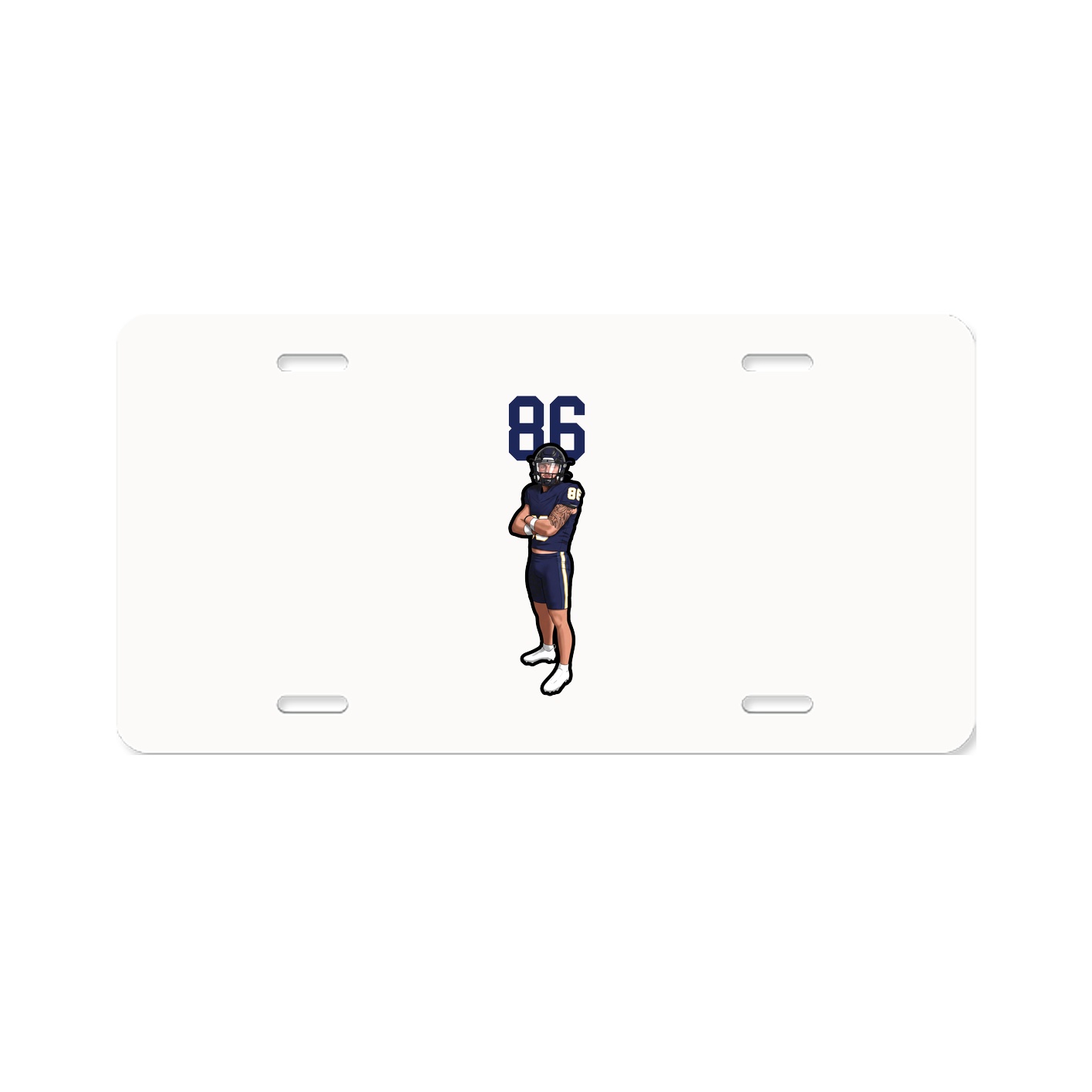 License Plate — Number Top in Classic