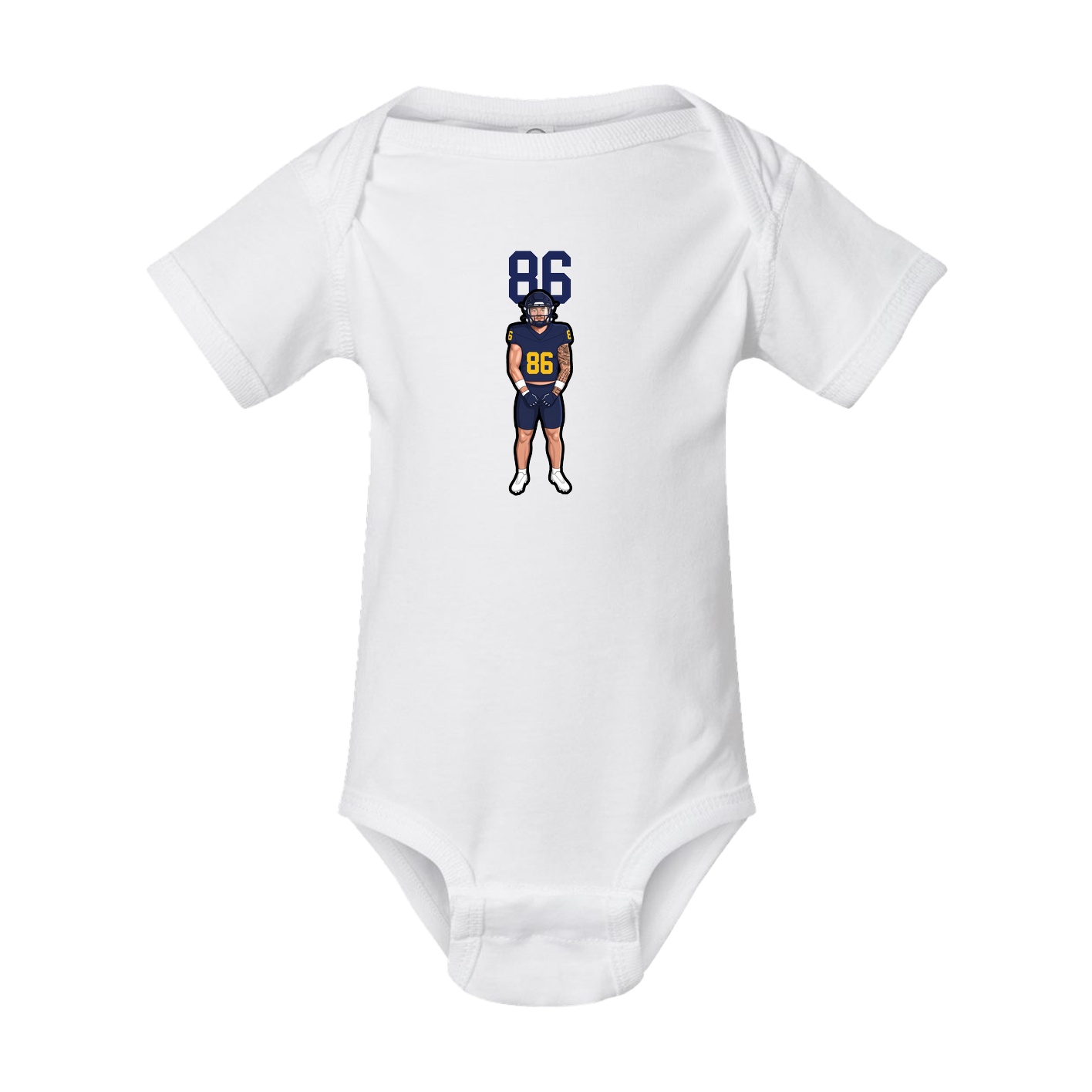 Baby Onesie — Number Top in White
