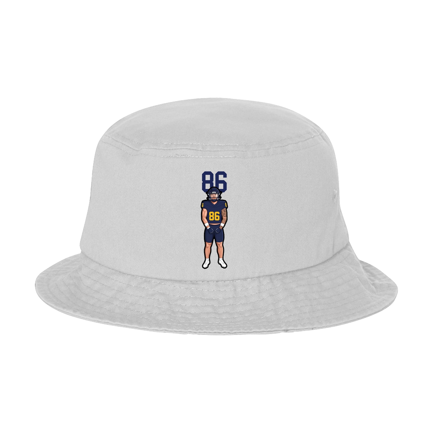 Bucket Cap — Number Top in White