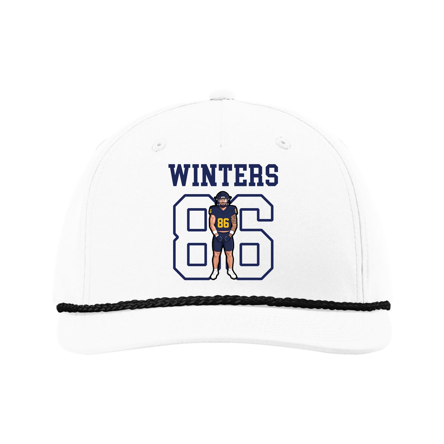 Five-Panel Classic Rope Cap — Shirsey in White