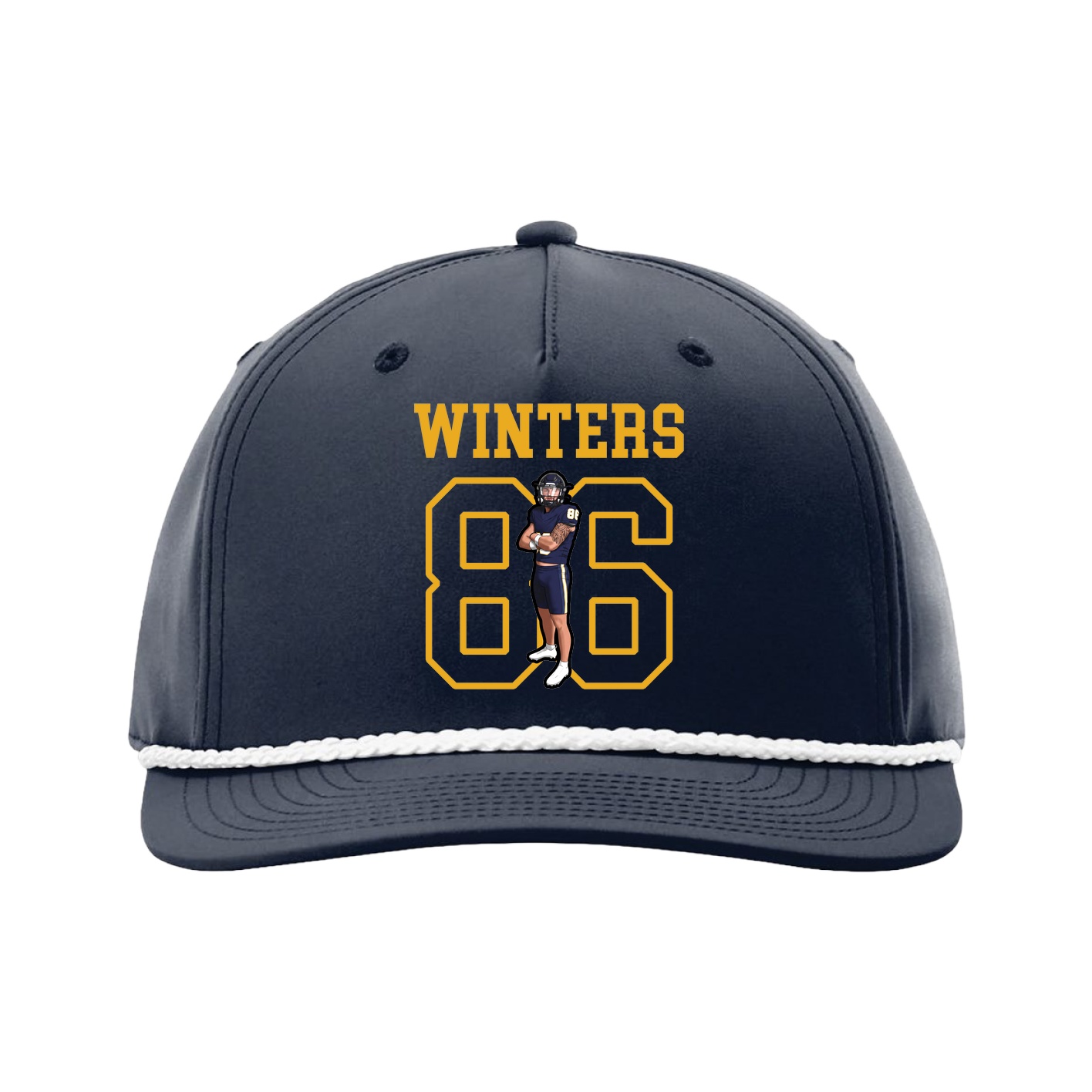 Five-Panel Classic Rope Cap — Shirsey in Navy
