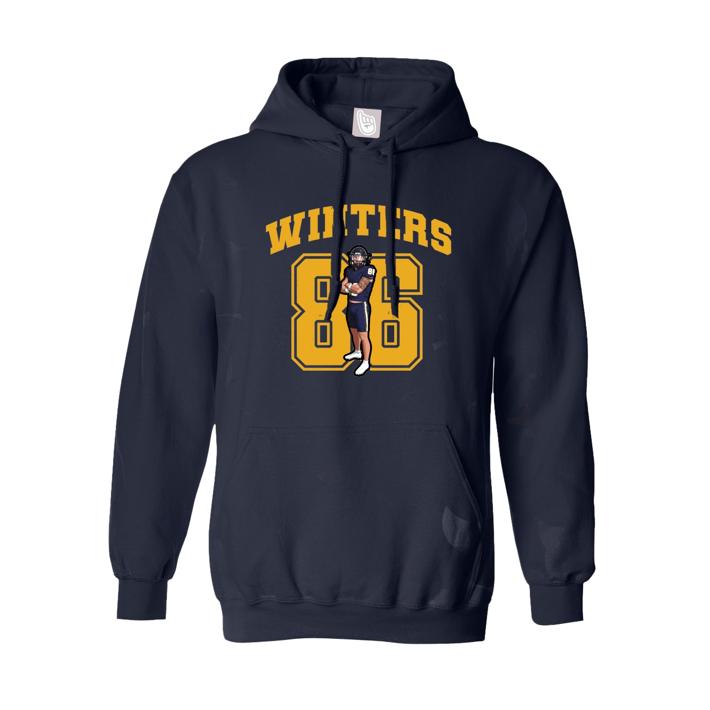 Hoodie — Number in Navy