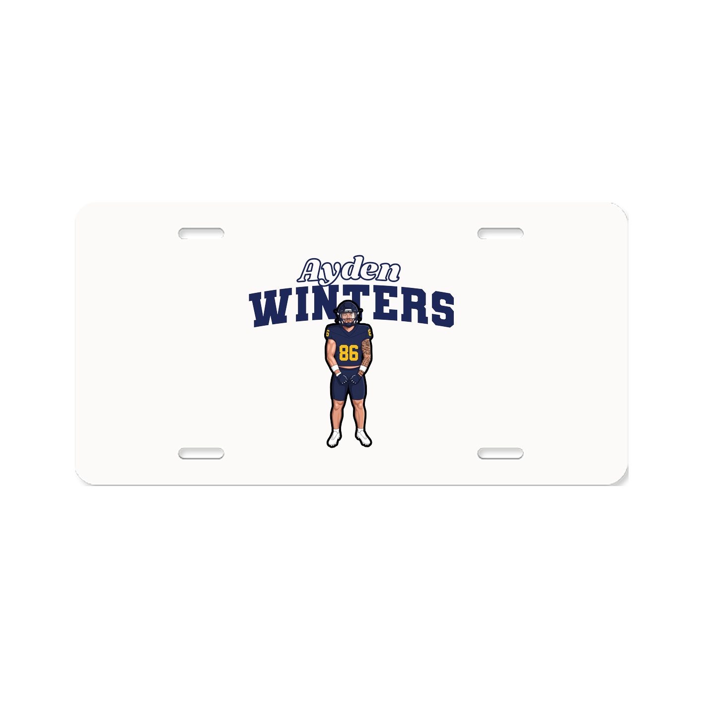 License Plate — Name Arch in Classic