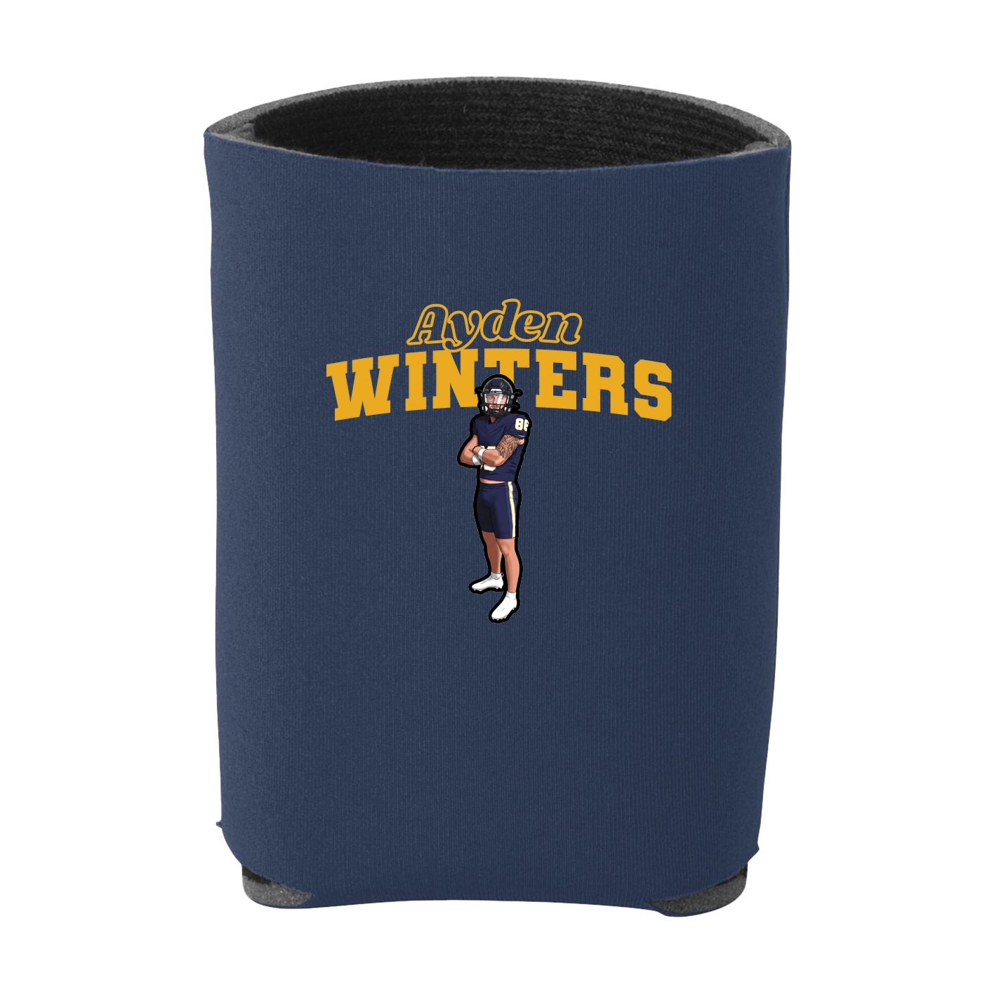Can Holder — Name Arch in Navy