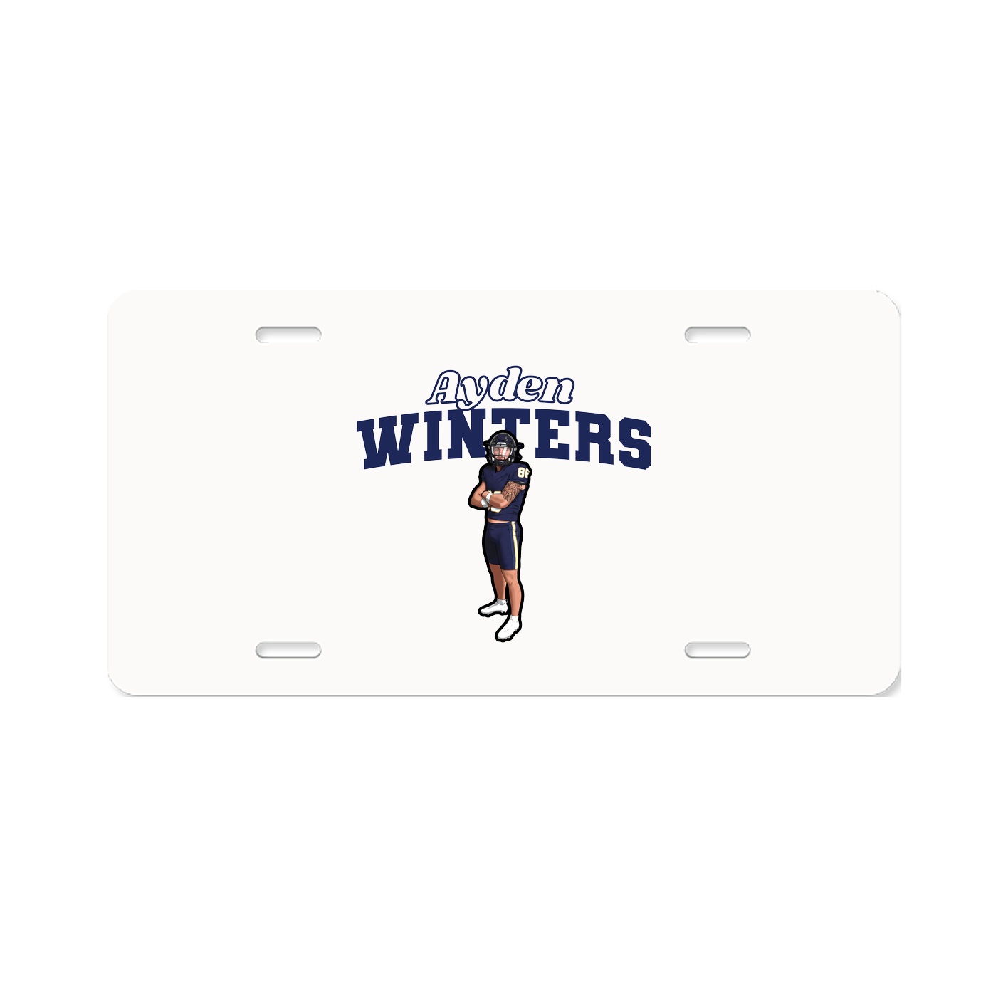 License Plate — Name Arch in Classic