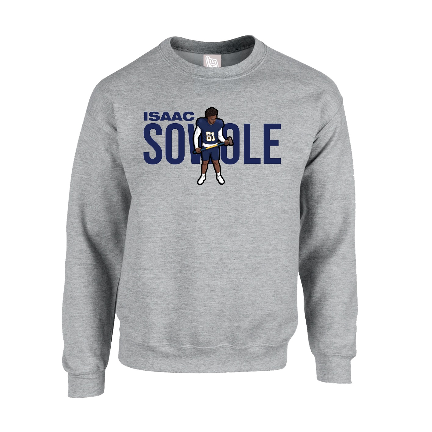 Fleece Crew — Player Name in Grey