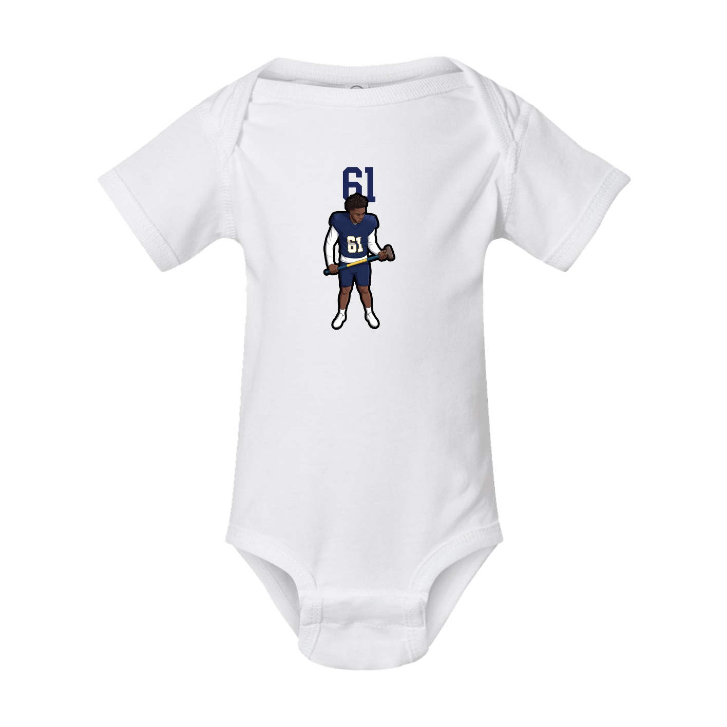 Baby Onesie — Number Top in White