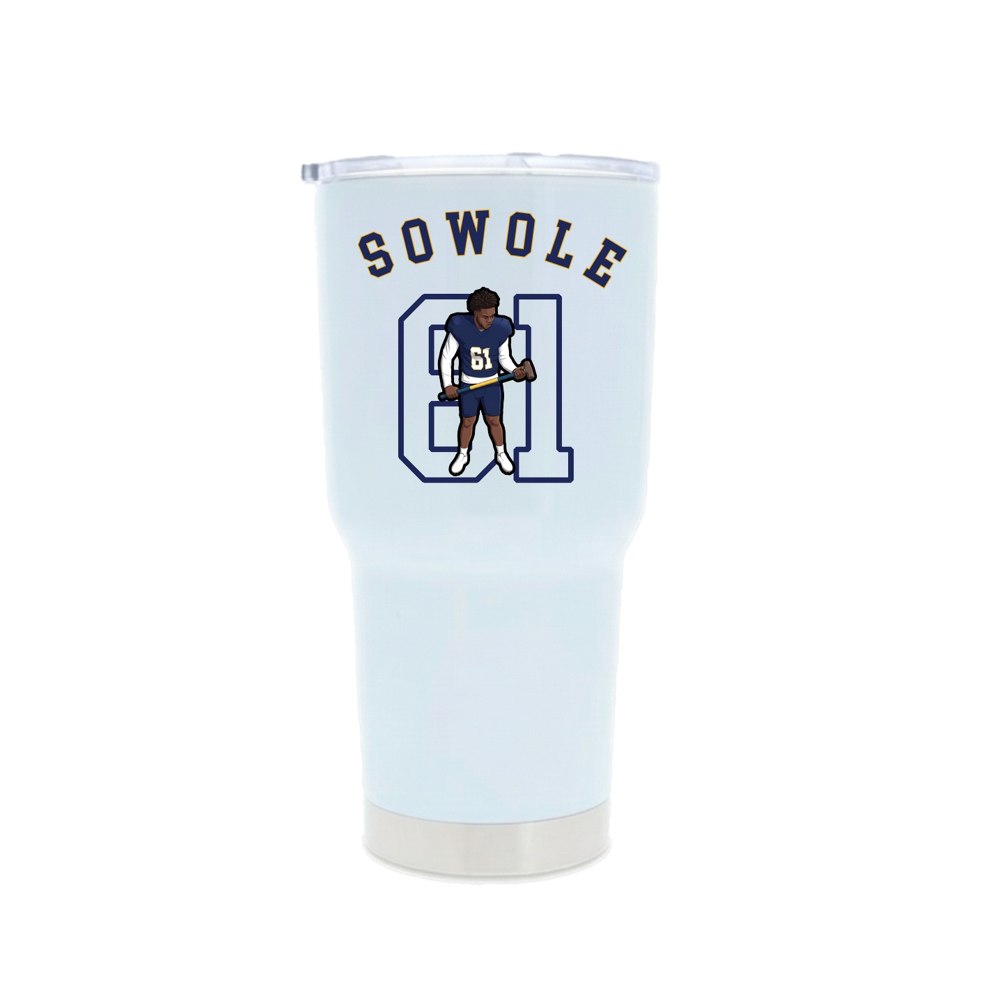 30oz Stainless Steel Tumbler — Shirsey Arch in White