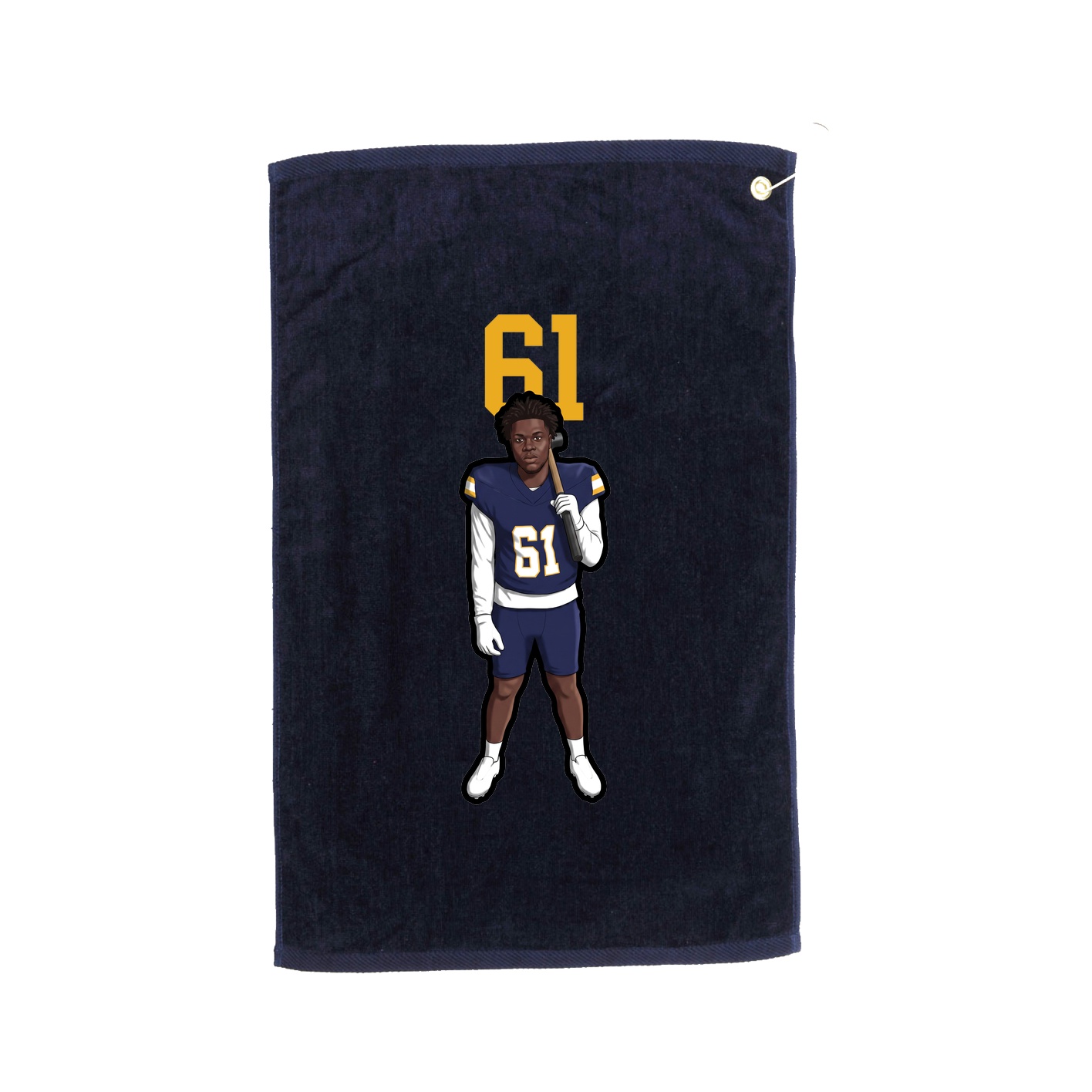 Golf Towel — Number Top in Navy