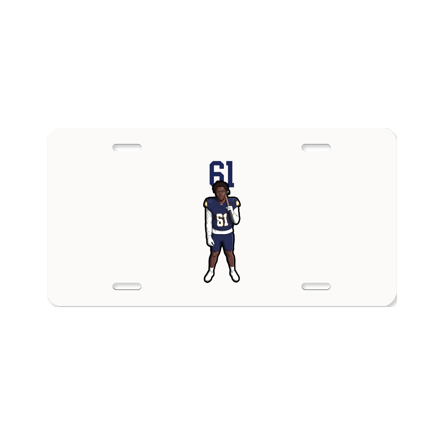 License Plate — Number Top in Classic