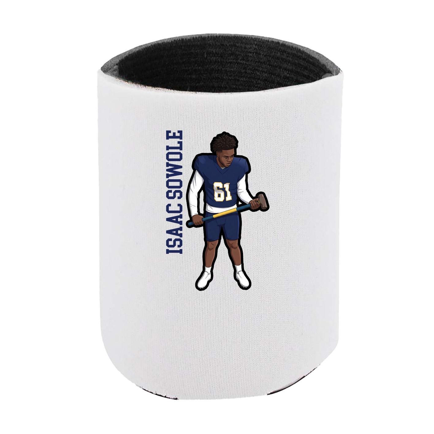 Can Holder — Name Vertical in White