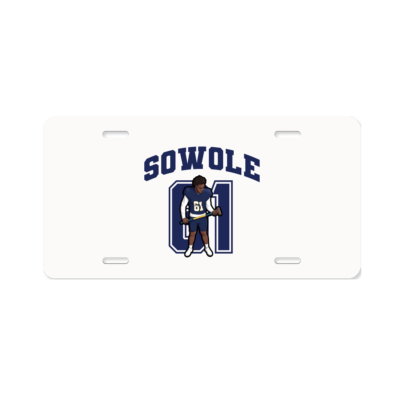 License Plate — Number in Classic