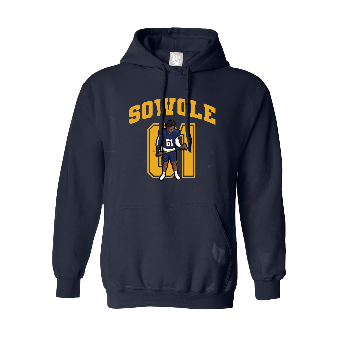 Hoodie — Number in Navy