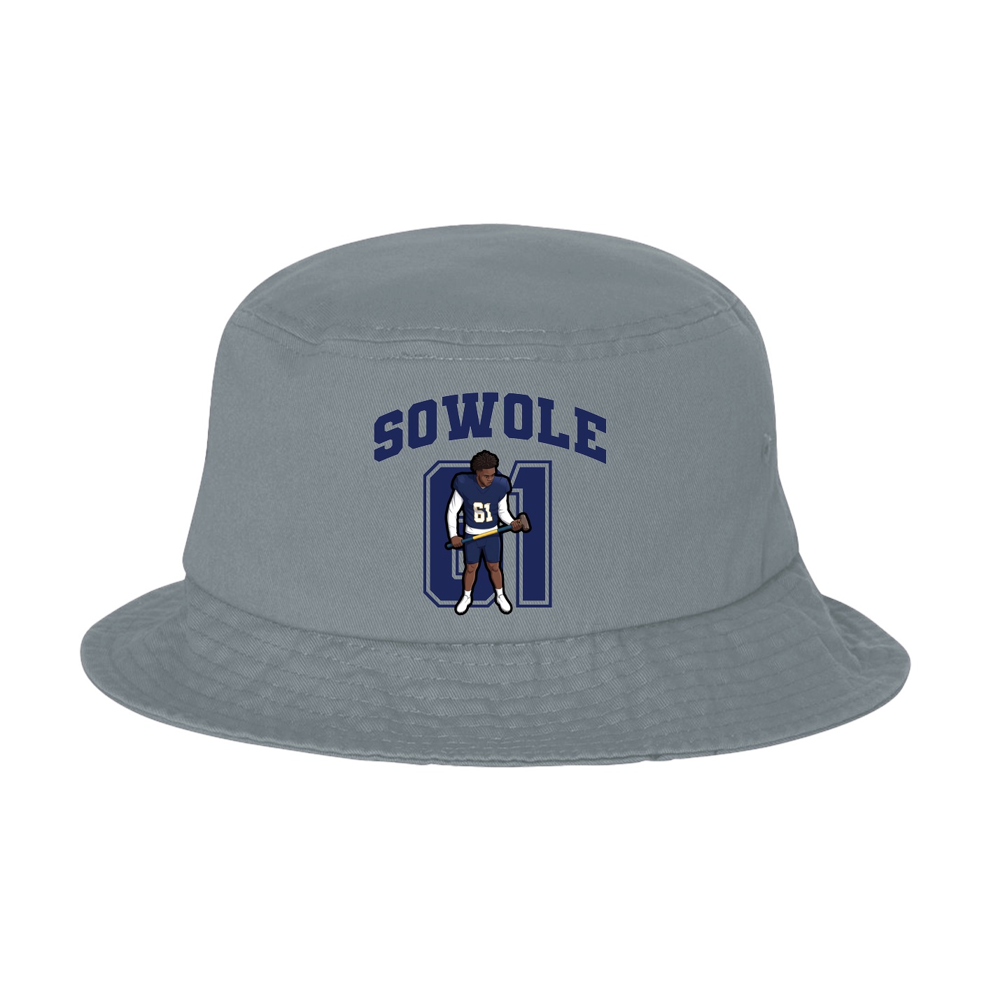 Bucket Cap — Number in Grey