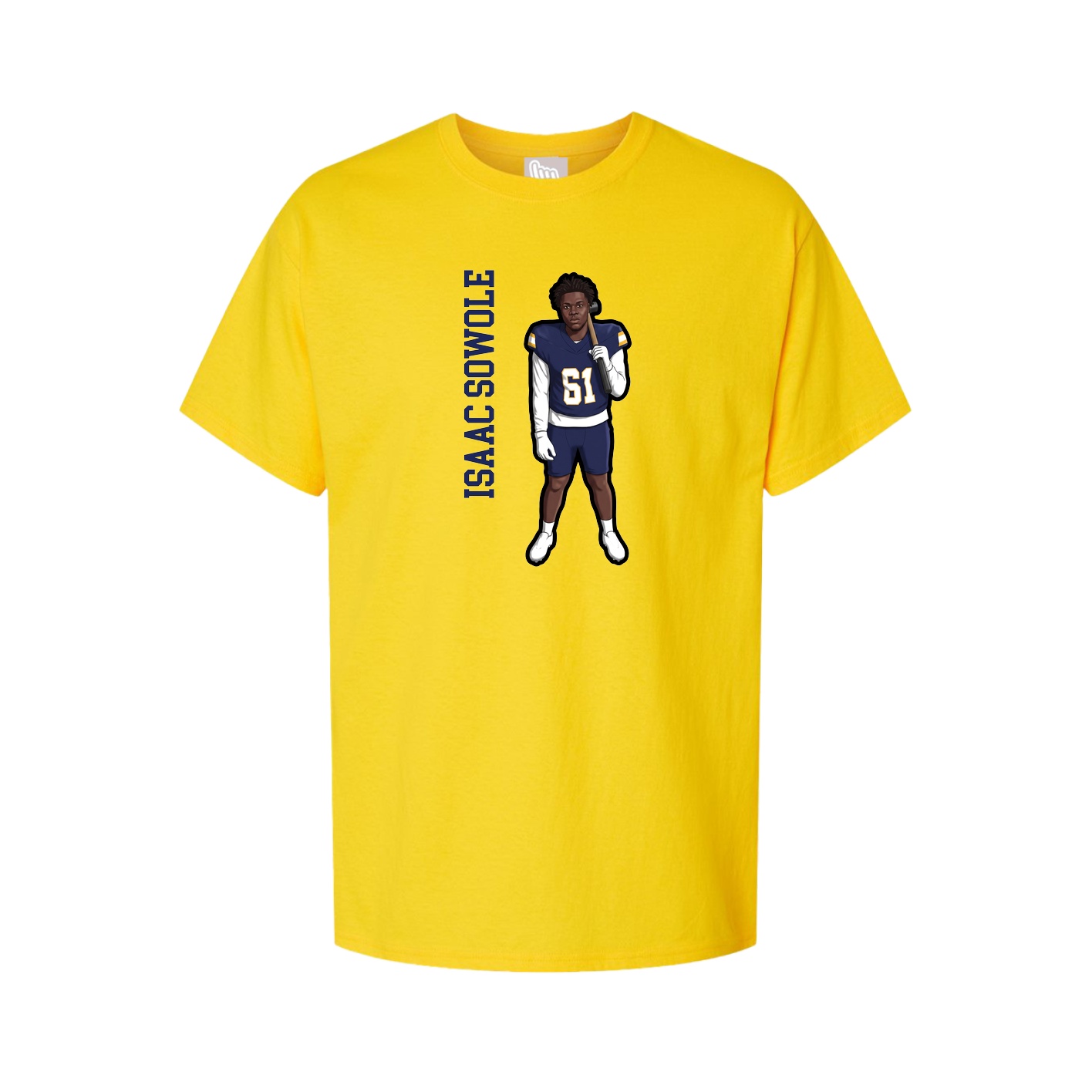 Youth Tee — Name Vertical in Gold