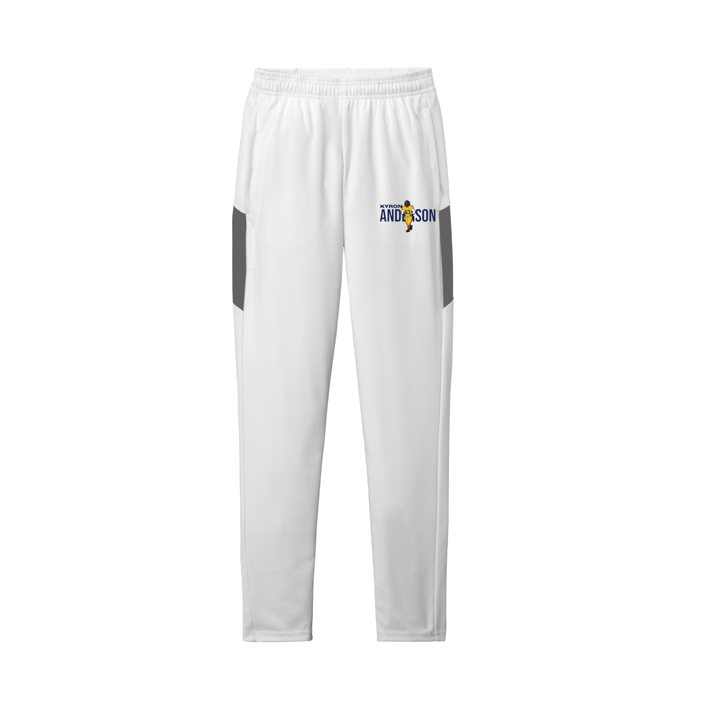 Team Travel Pant — Player Name in White/Grey