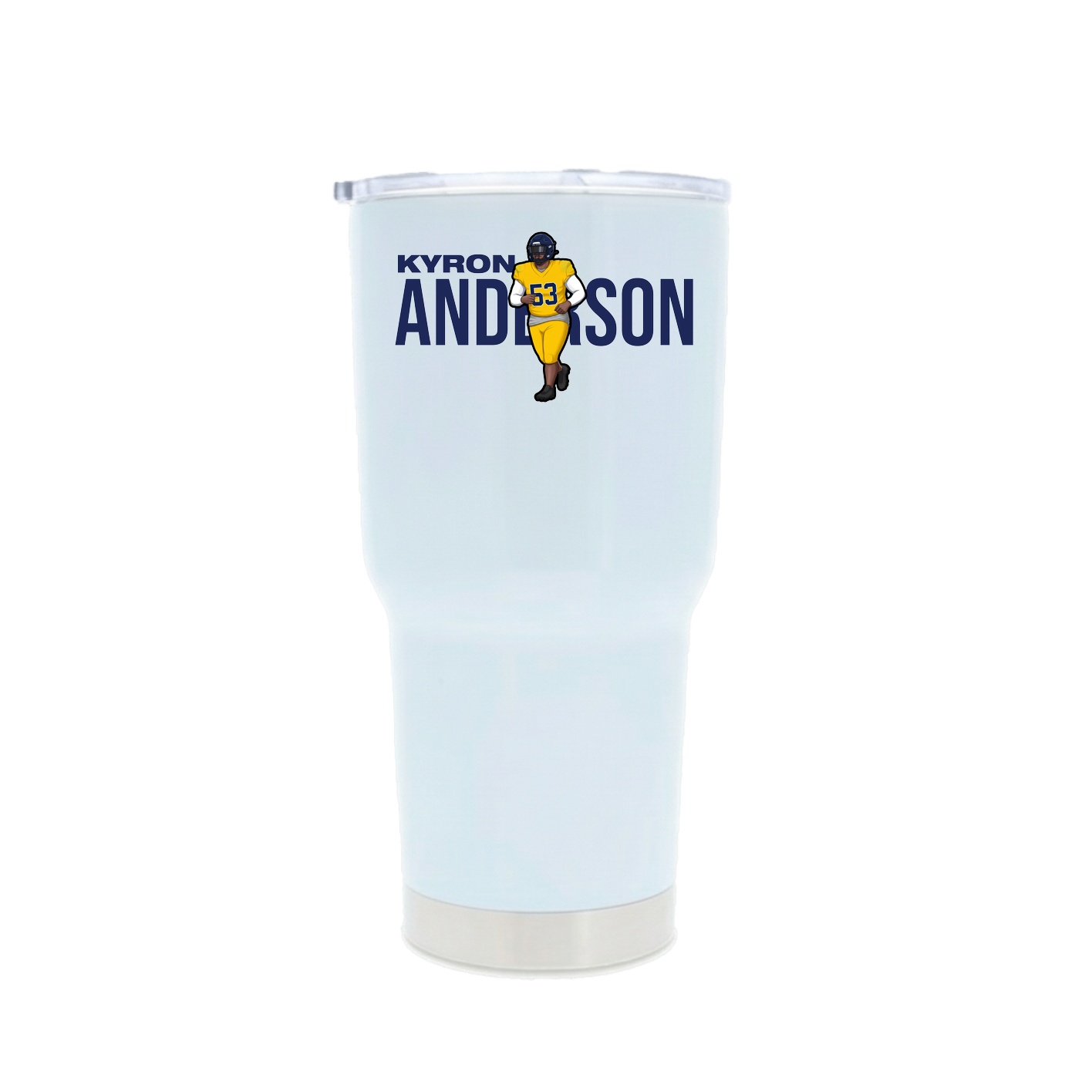 30oz Stainless Steel Tumbler — Player Name in White