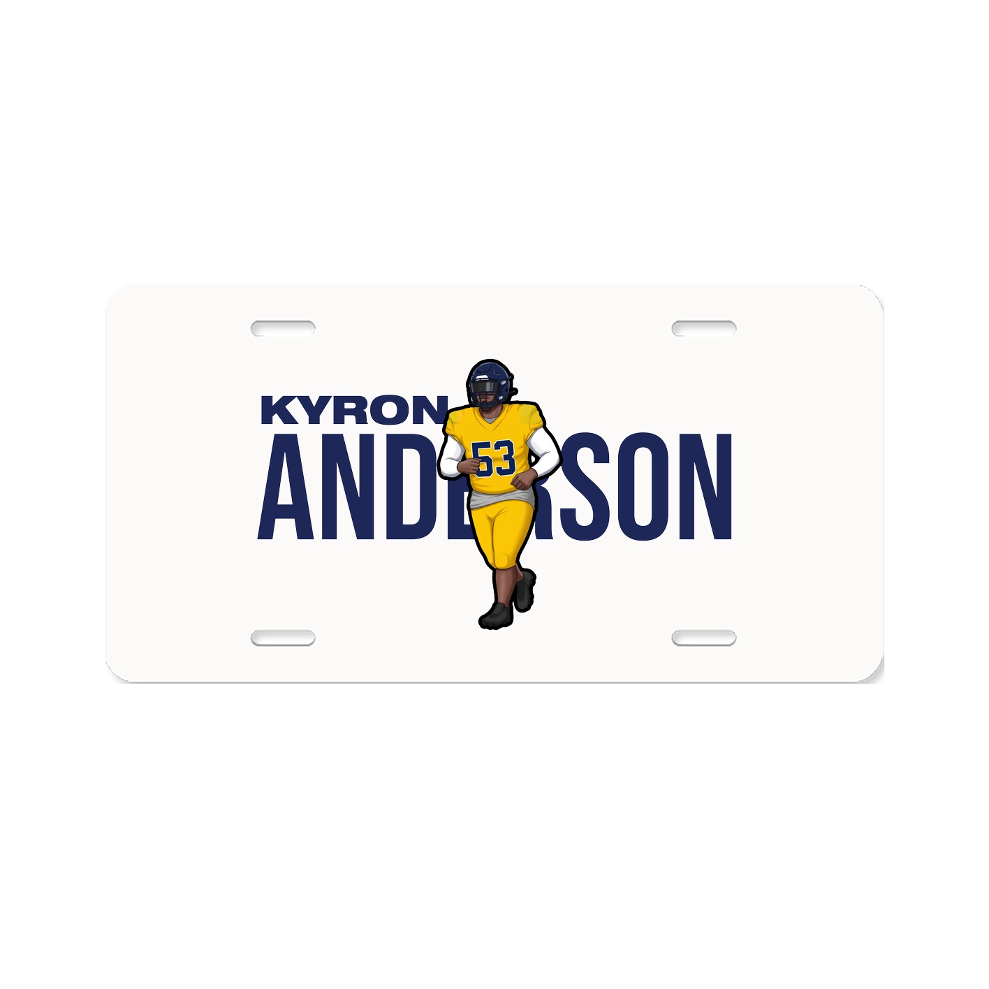 License Plate — Player Name in Classic