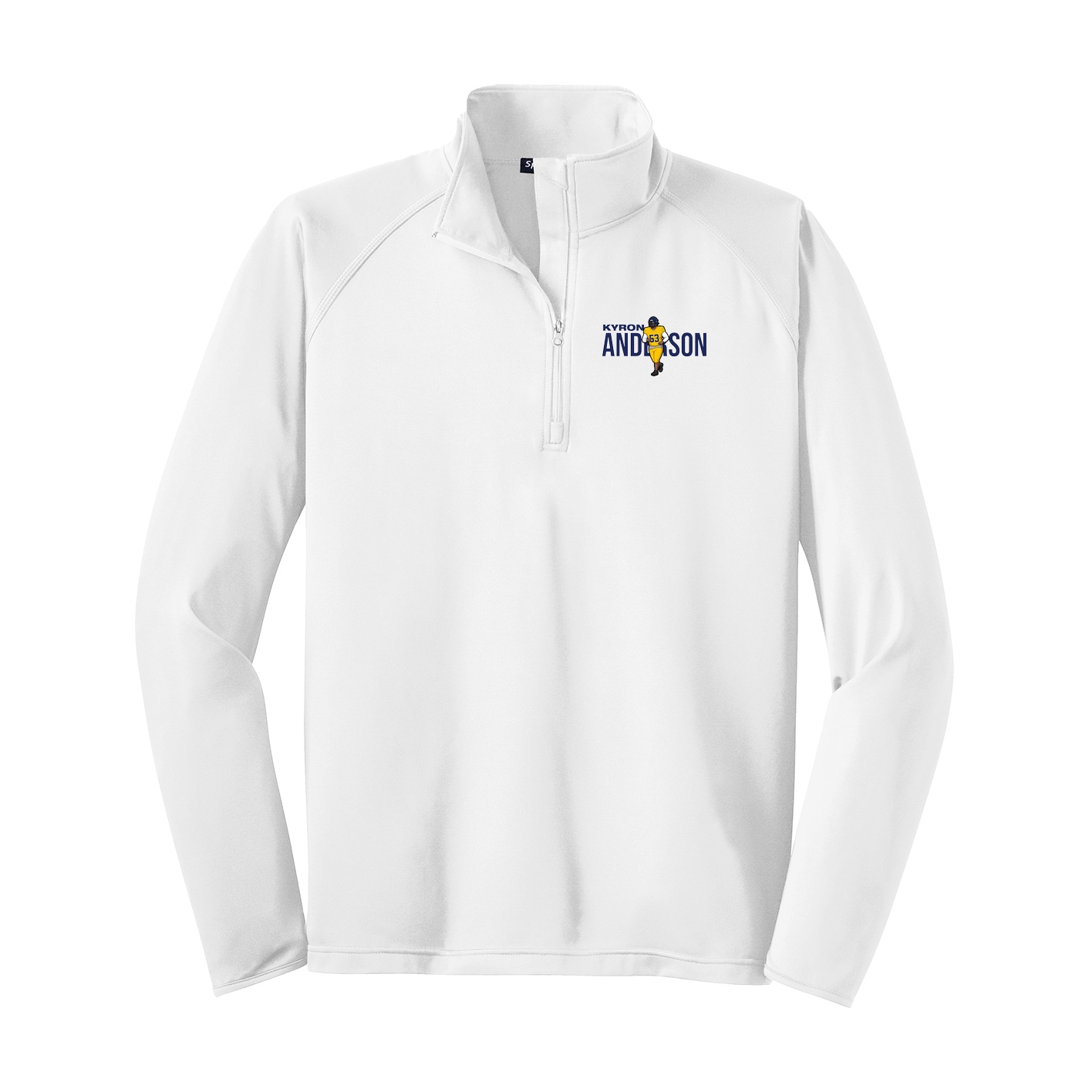 Q-Zip Pullover — Player Name in White