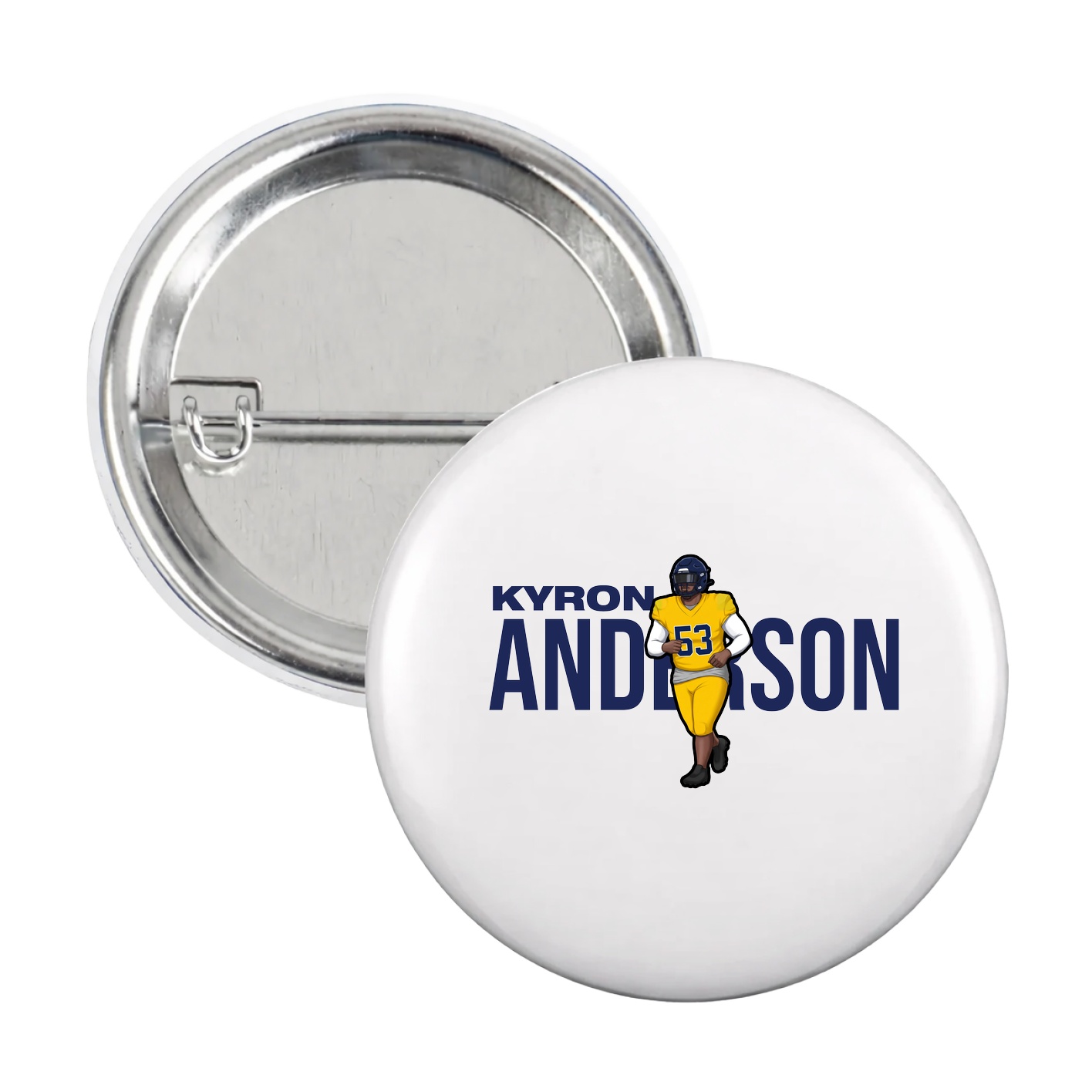 Game Day Button — Player Name in White