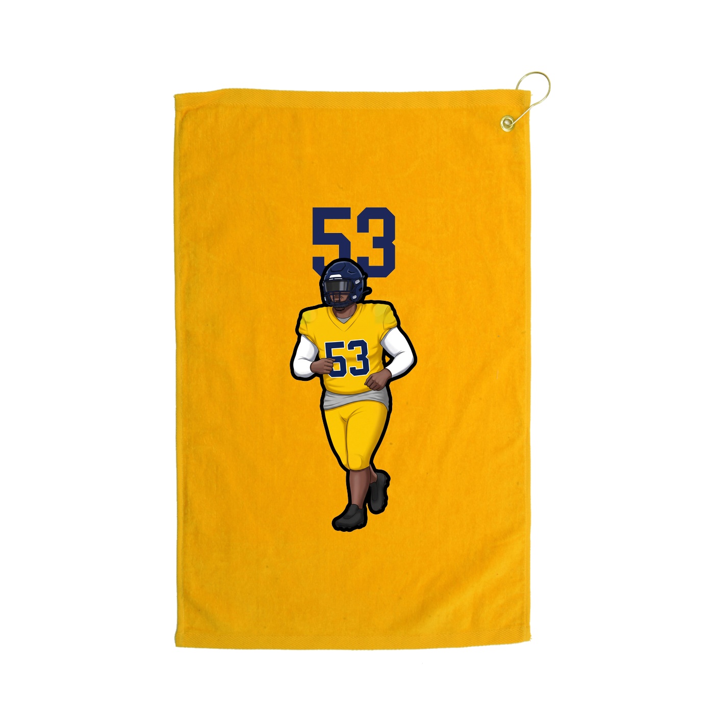 Golf Towel — Number Top in Gold