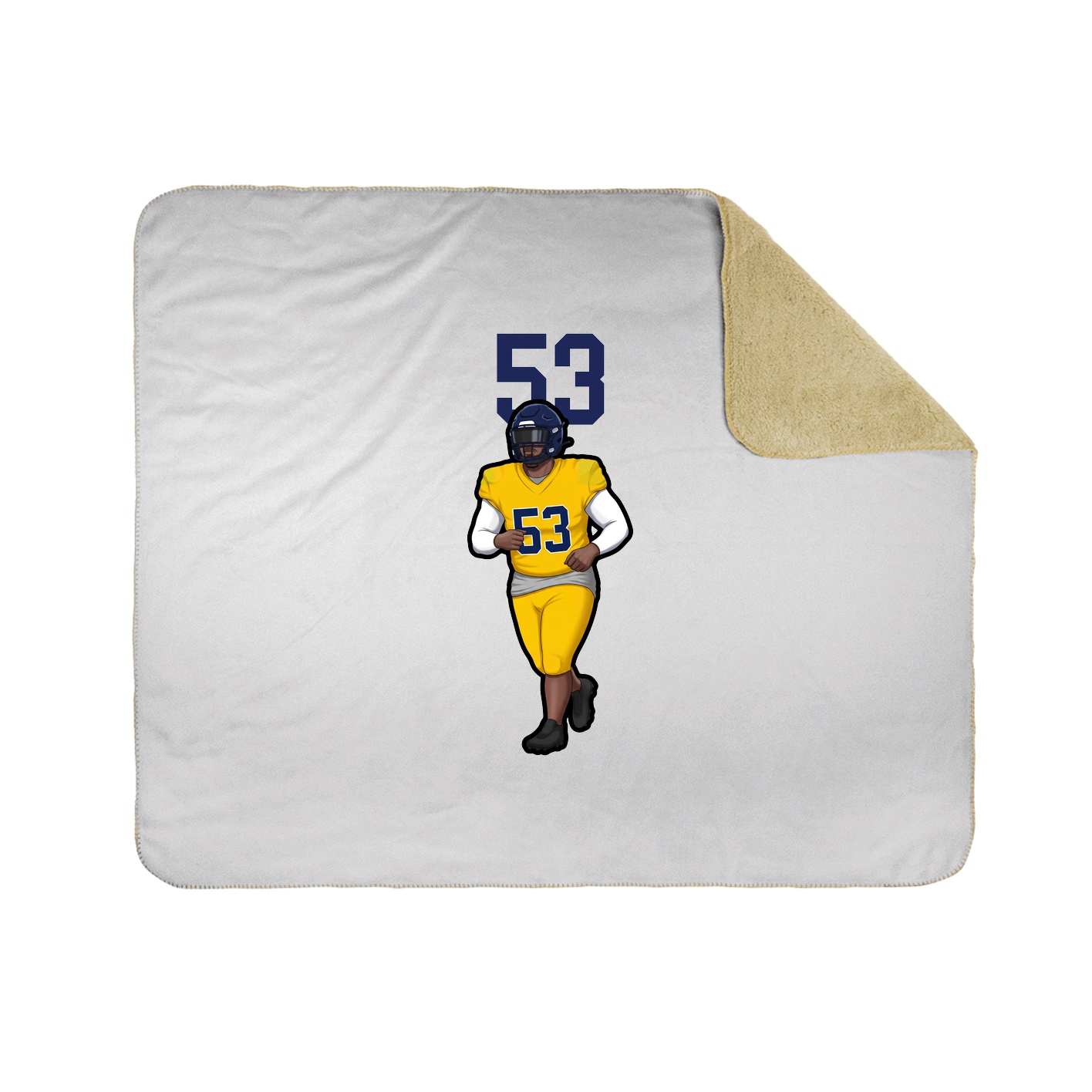 Throw Blanket — Number Top in White