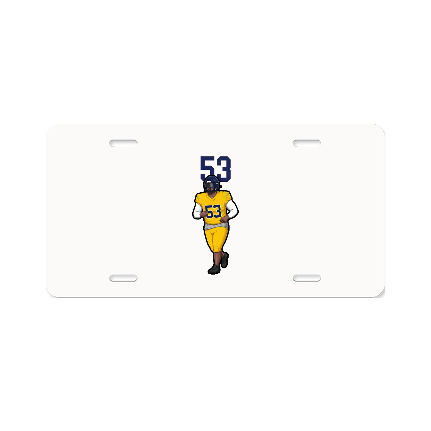 License Plate — Number Top in Classic