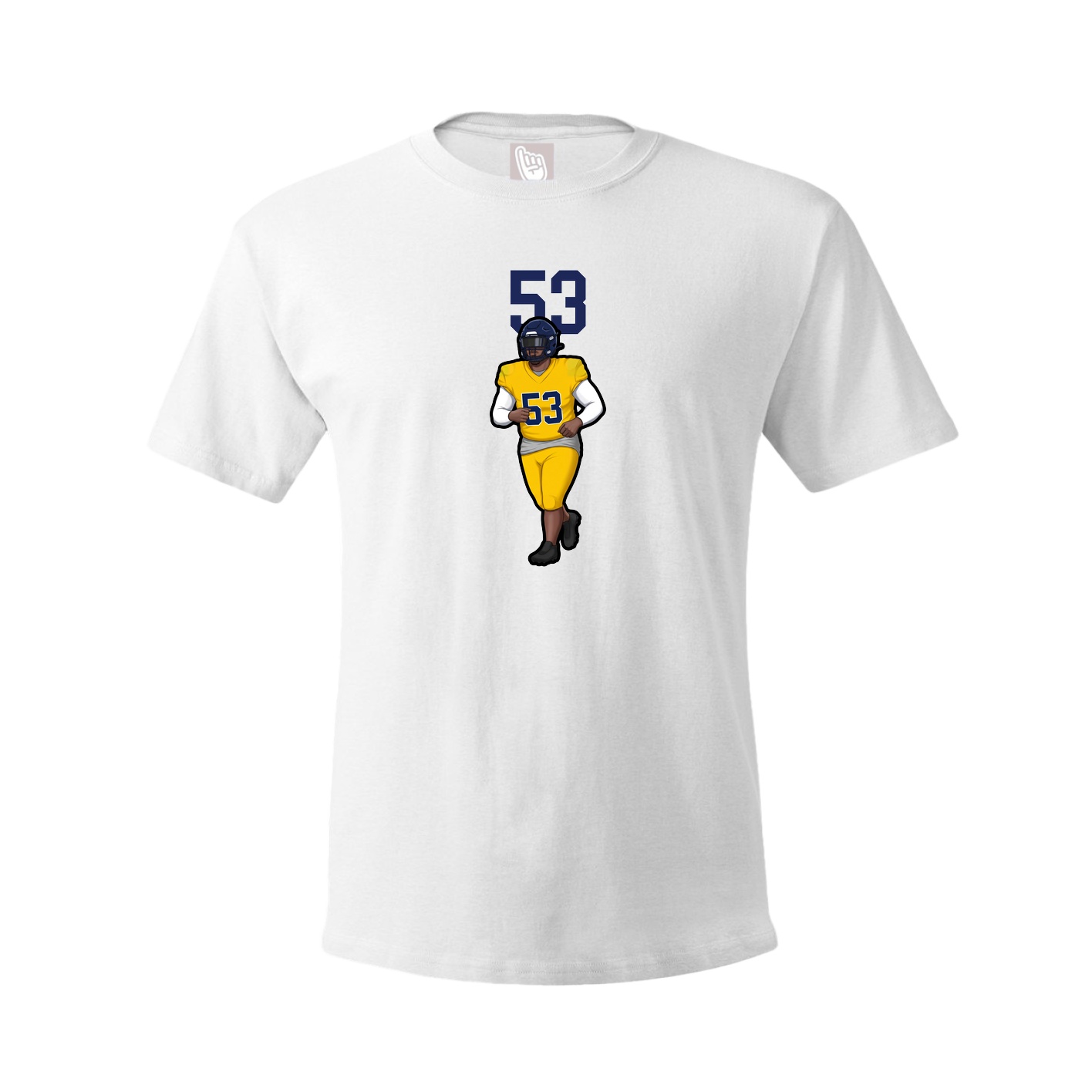Youth Tee — Number Top in White