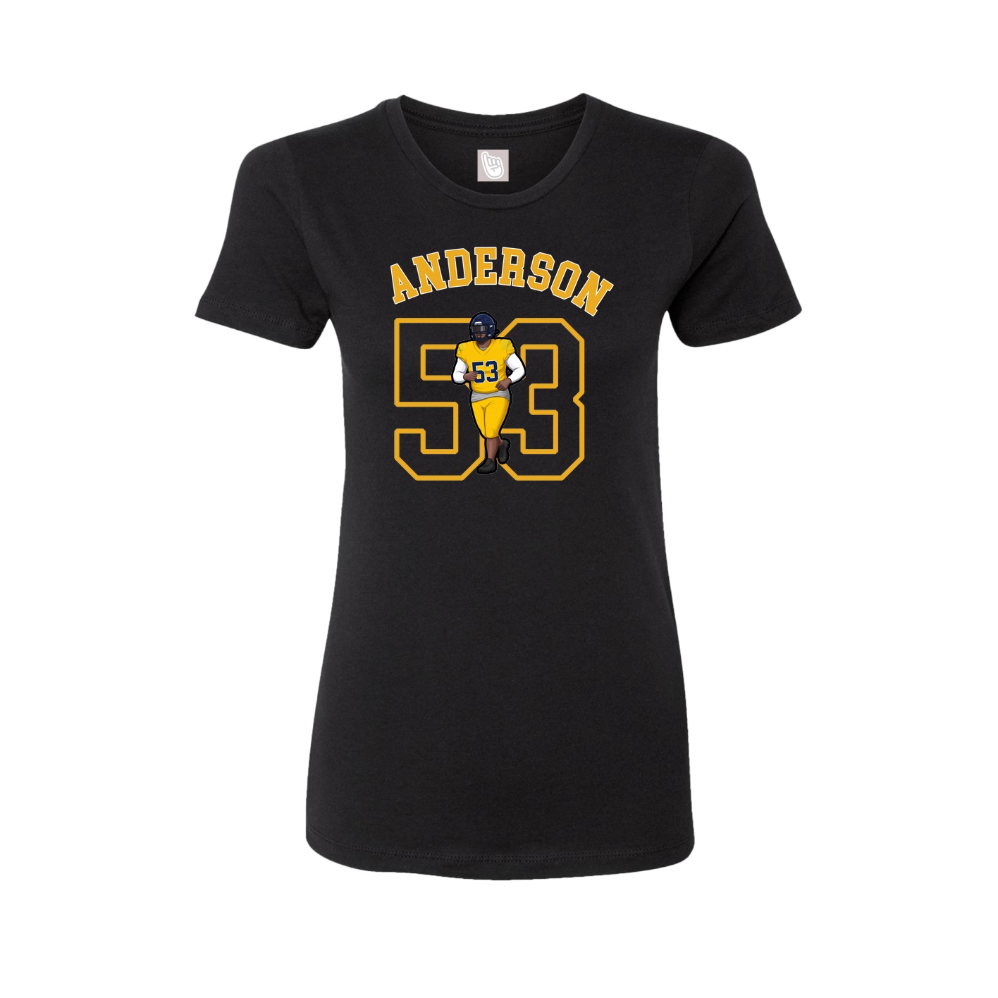 Fitted Women's Tee — Shirsey Arch in Black