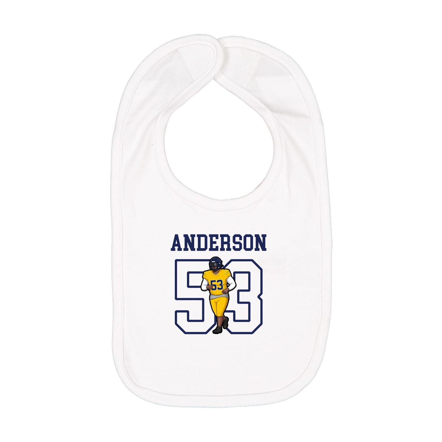 Infant Bib — Shirsey in White