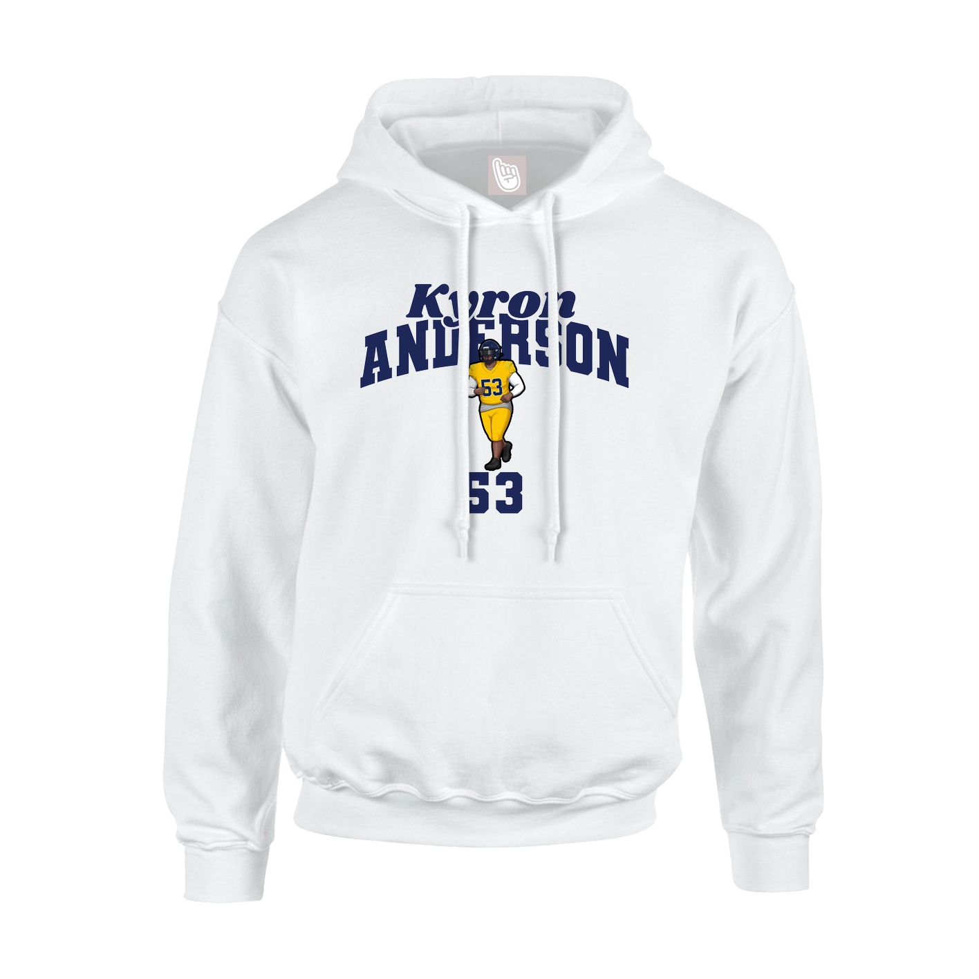 Youth Hoodie — Signature Arch in White