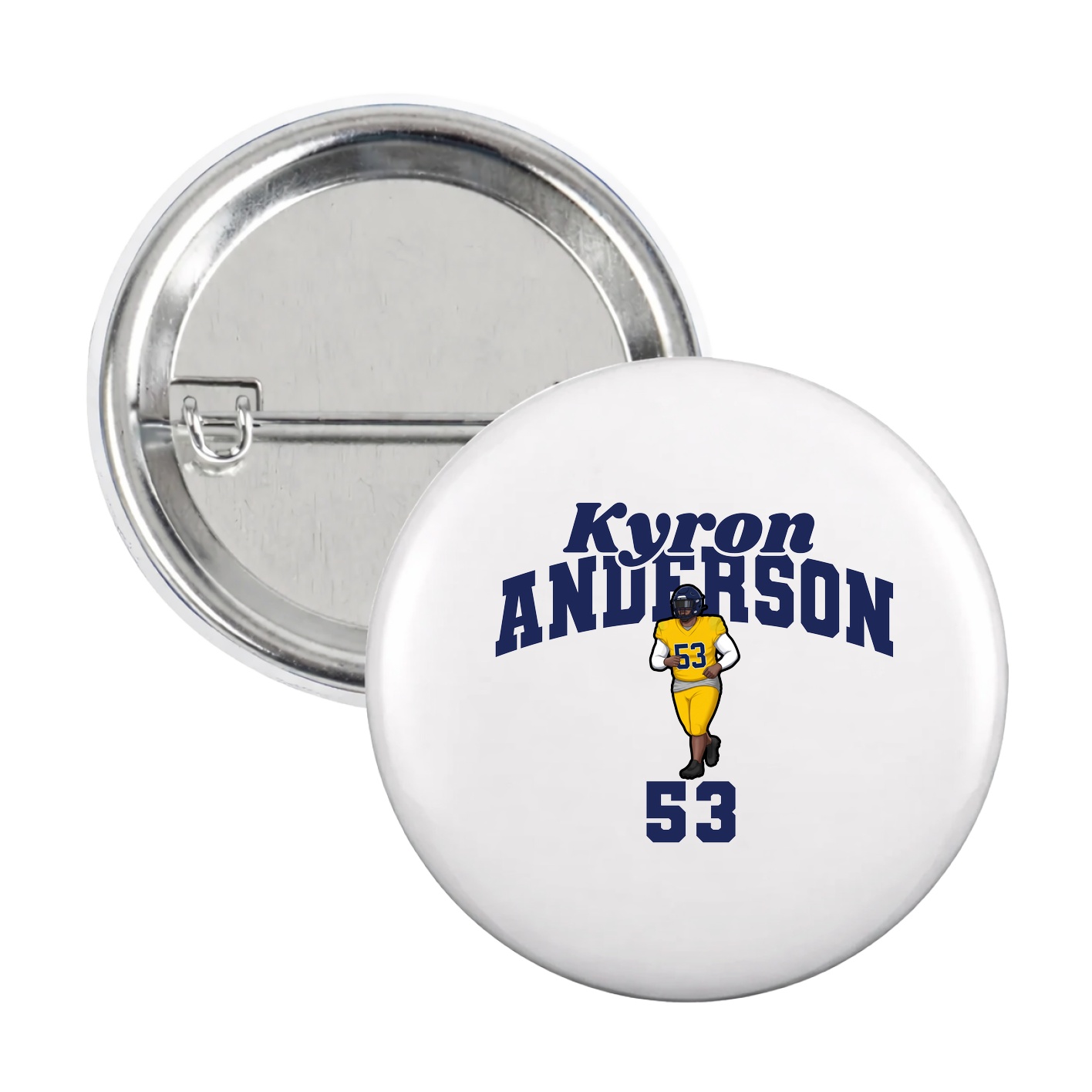 Game Day Button — Signature Arch in White