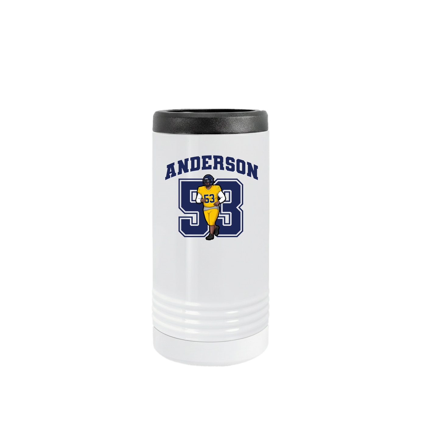 Slim Beverage Holder — Number in White