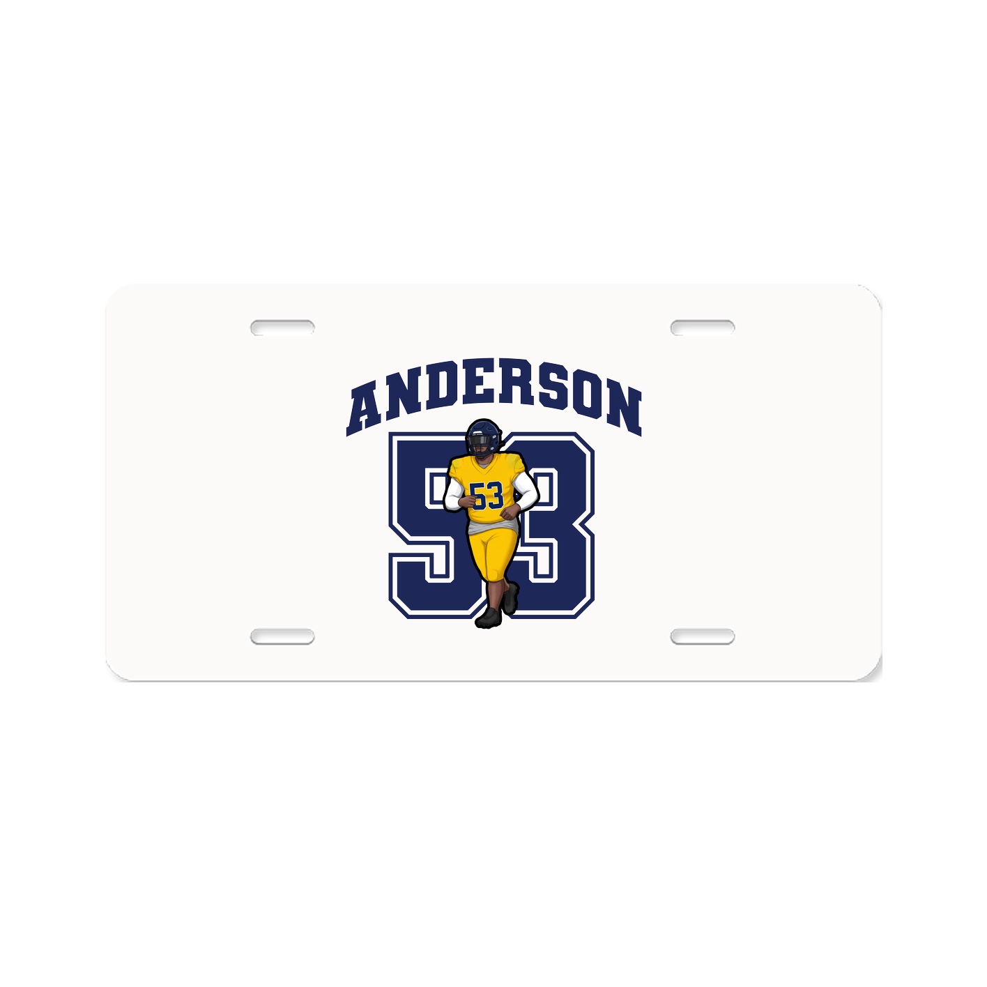 License Plate — Number in Classic