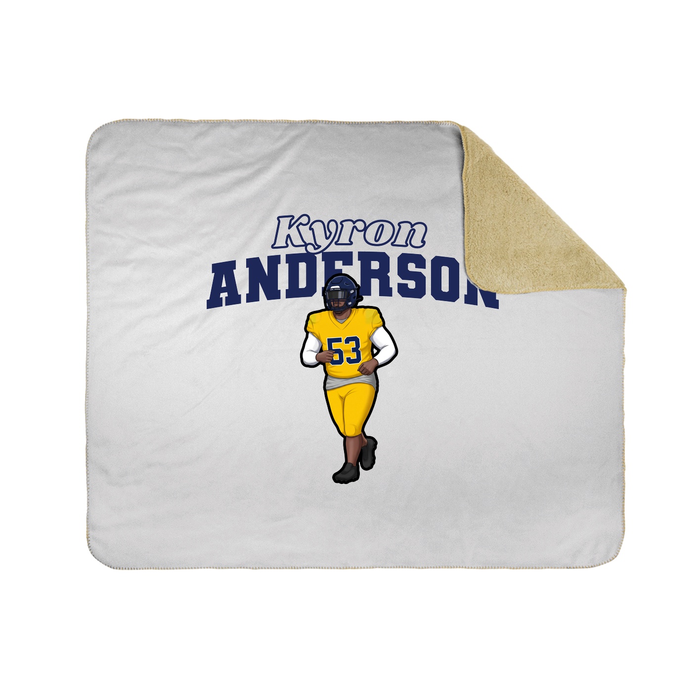 Throw Blanket — Name Arch in White