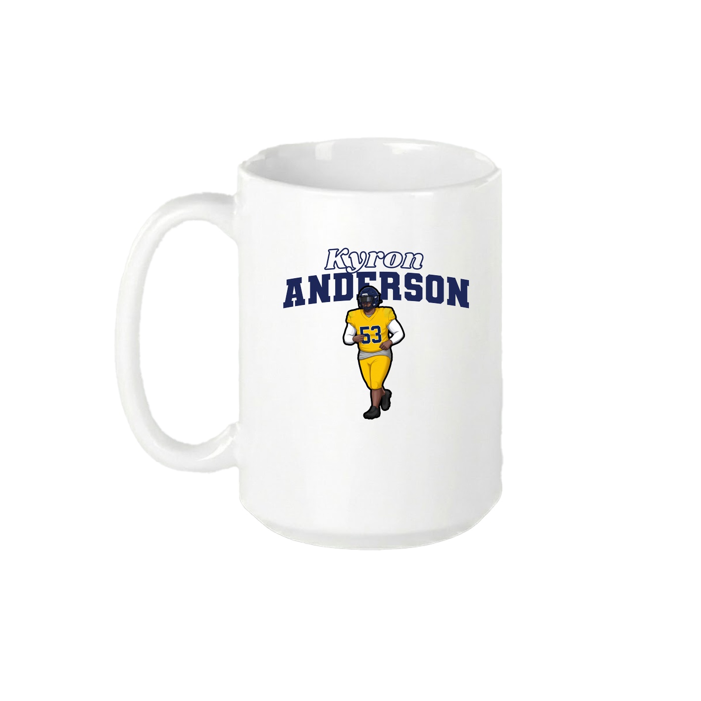 15oz Coffee Mug — Name Arch in White