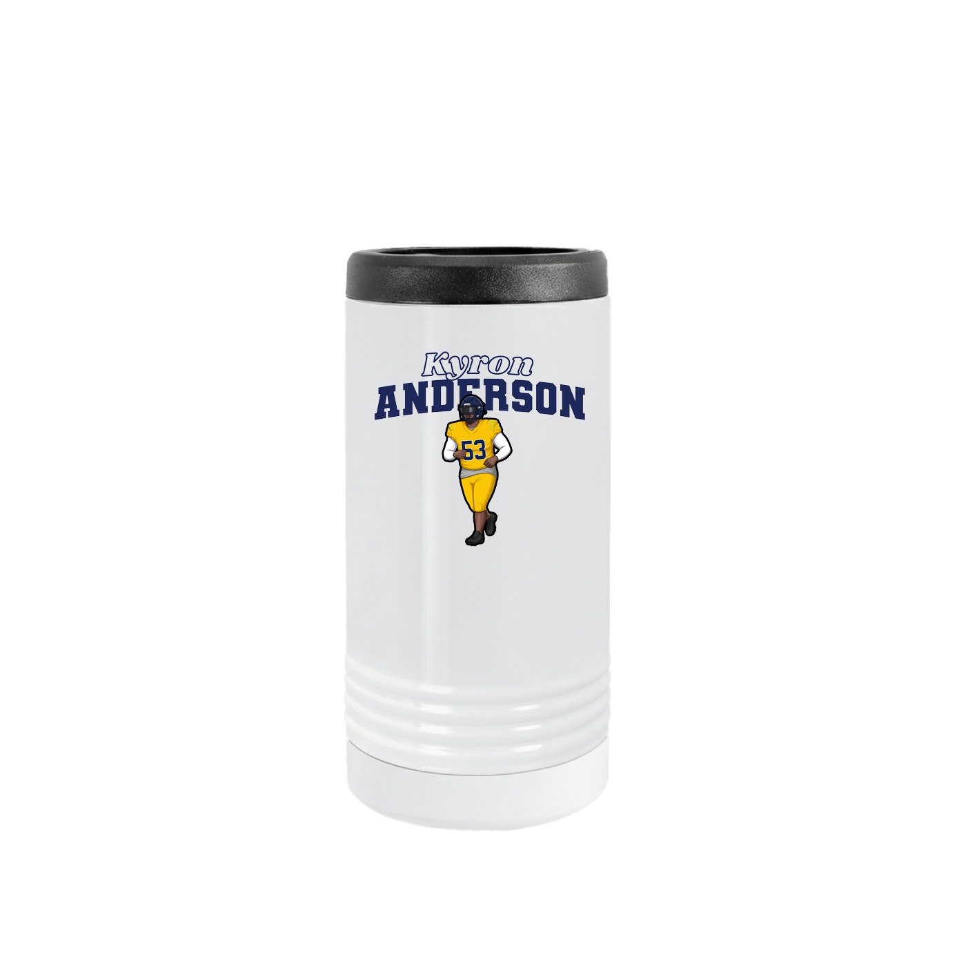 Slim Beverage Holder — Name Arch in White