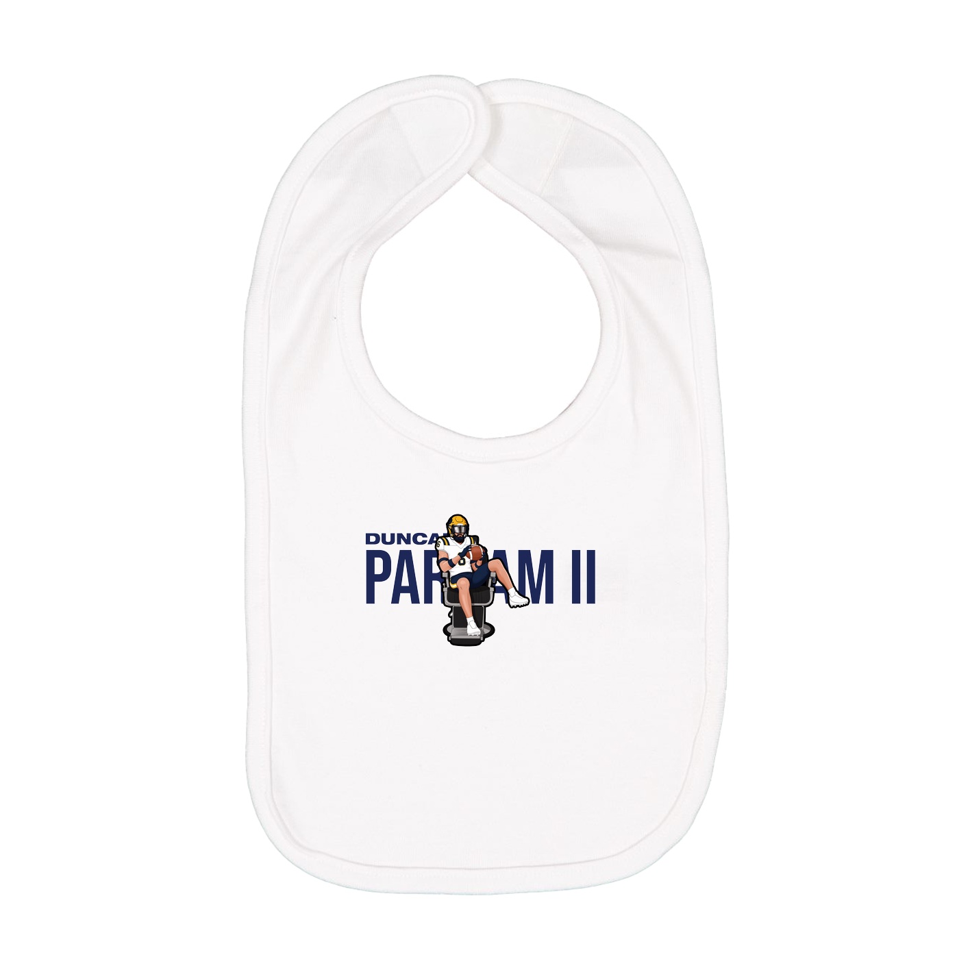 Infant Bib — Player Name in White