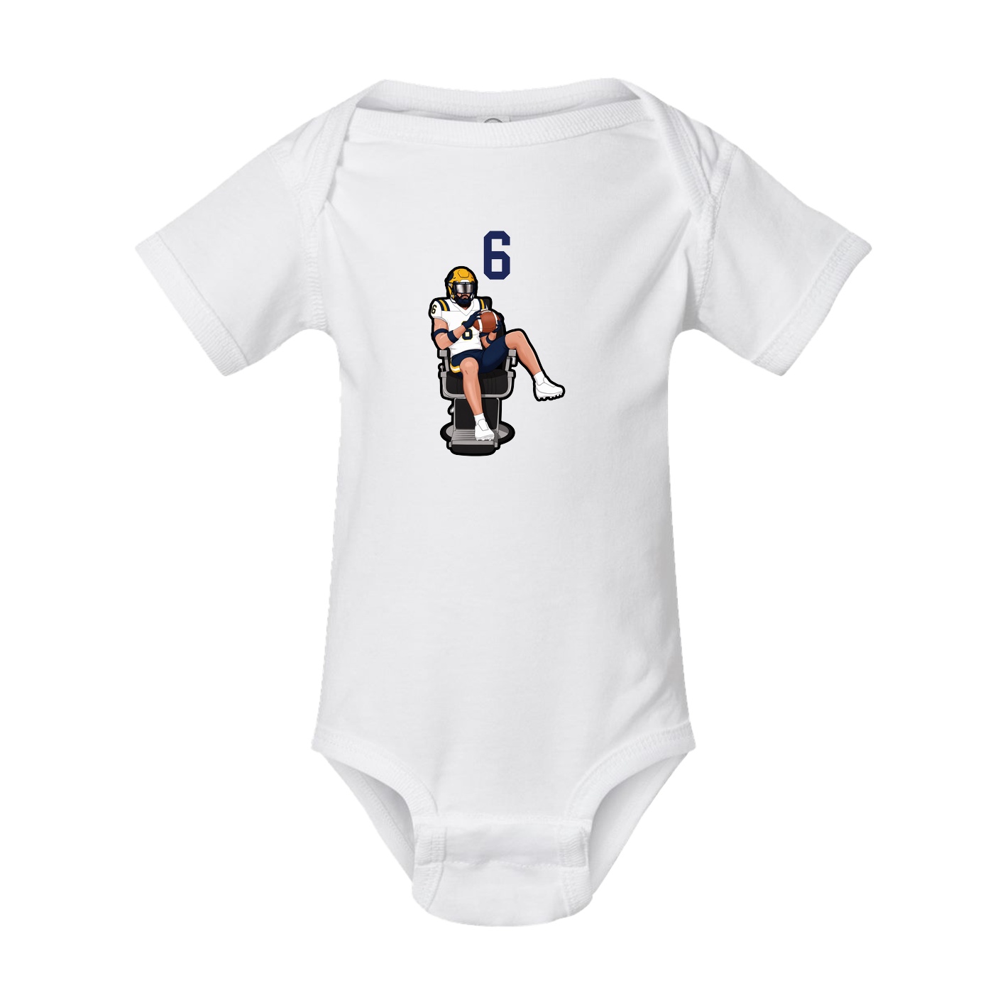 Baby Onesie — Number Top in White