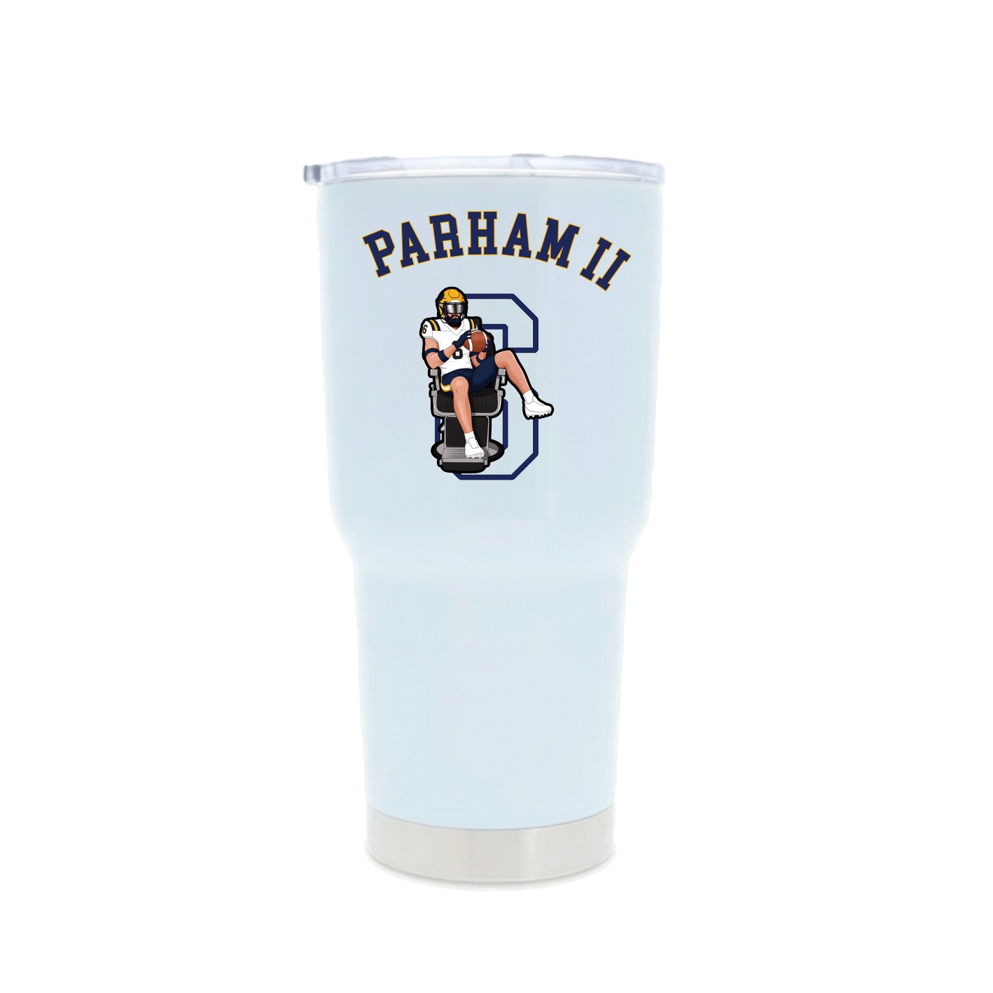30oz Stainless Steel Tumbler — Shirsey Arch in White