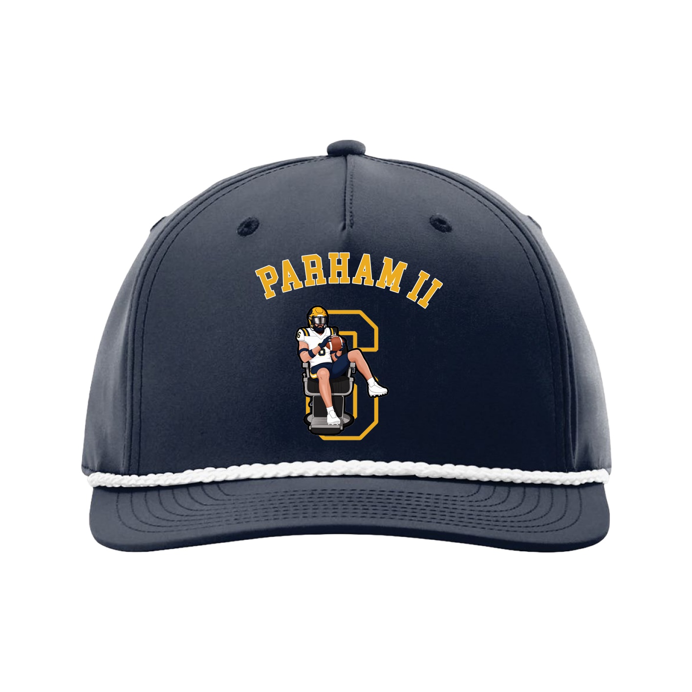 Five-Panel Classic Rope Cap — Shirsey Arch in Navy