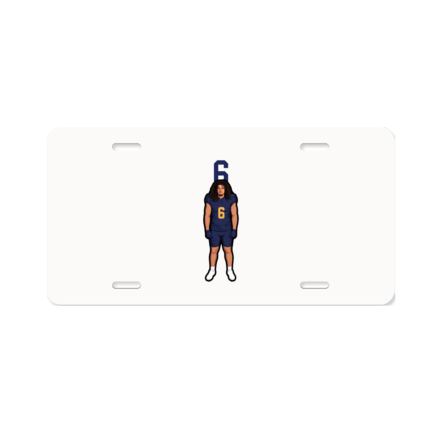 License Plate — Number Top in Classic