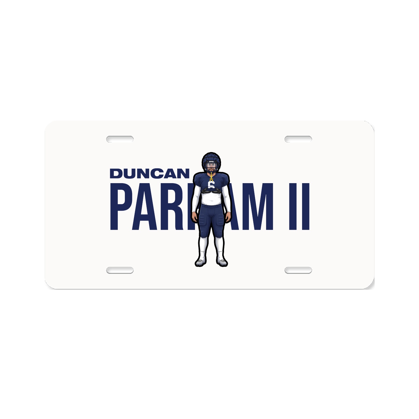 License Plate — Player Name in Classic