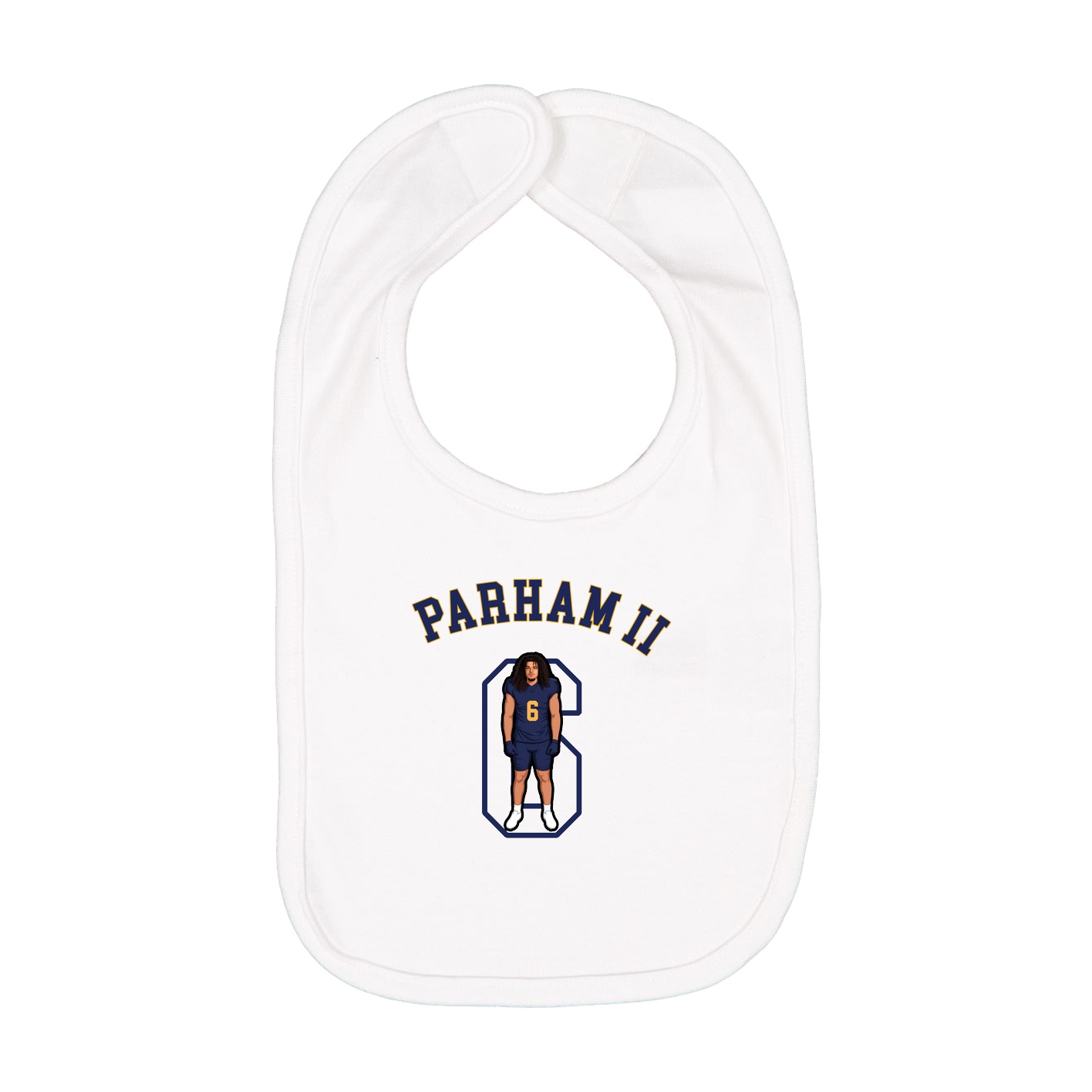 Infant Bib — Shirsey Arch in White