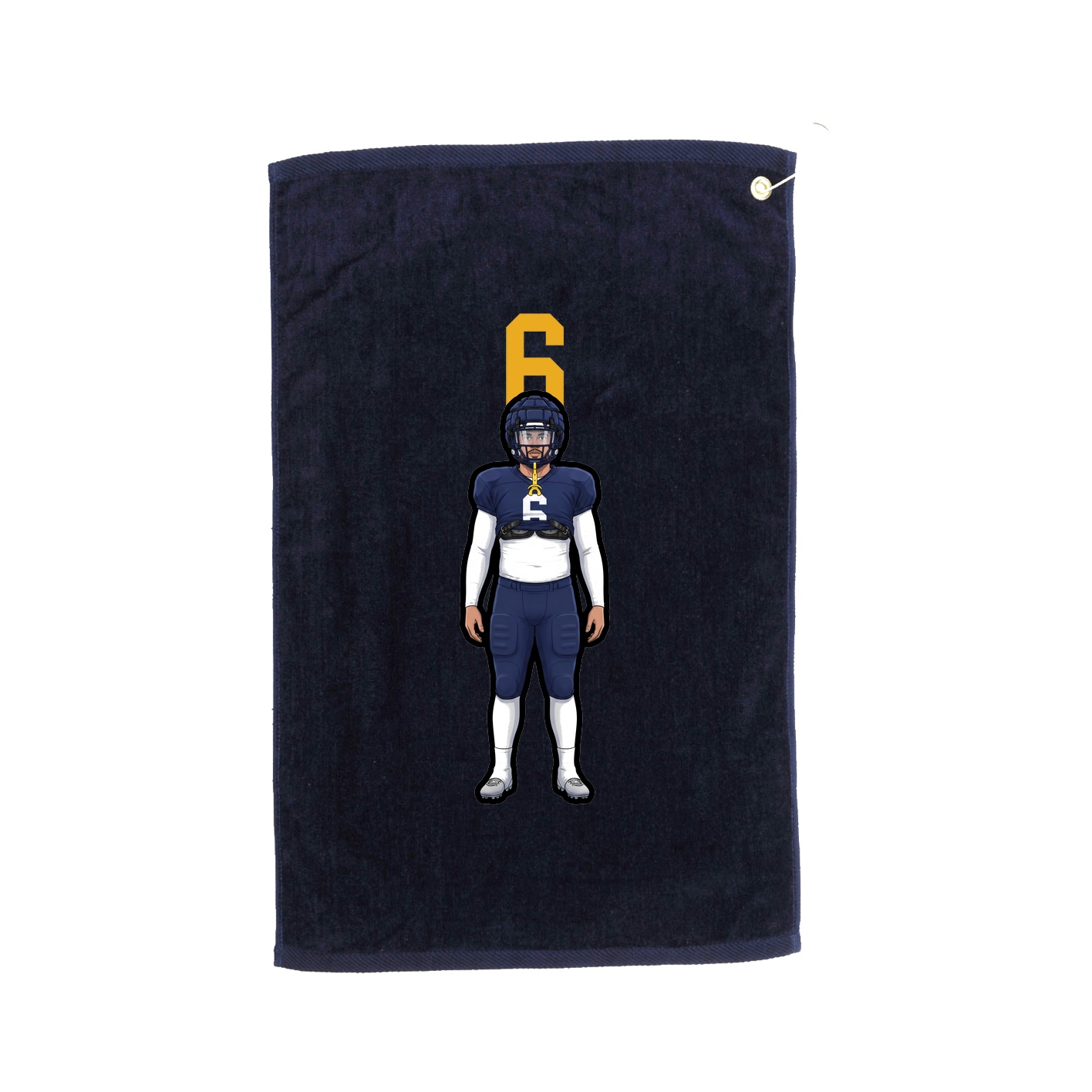 Golf Towel — Number Top in Navy
